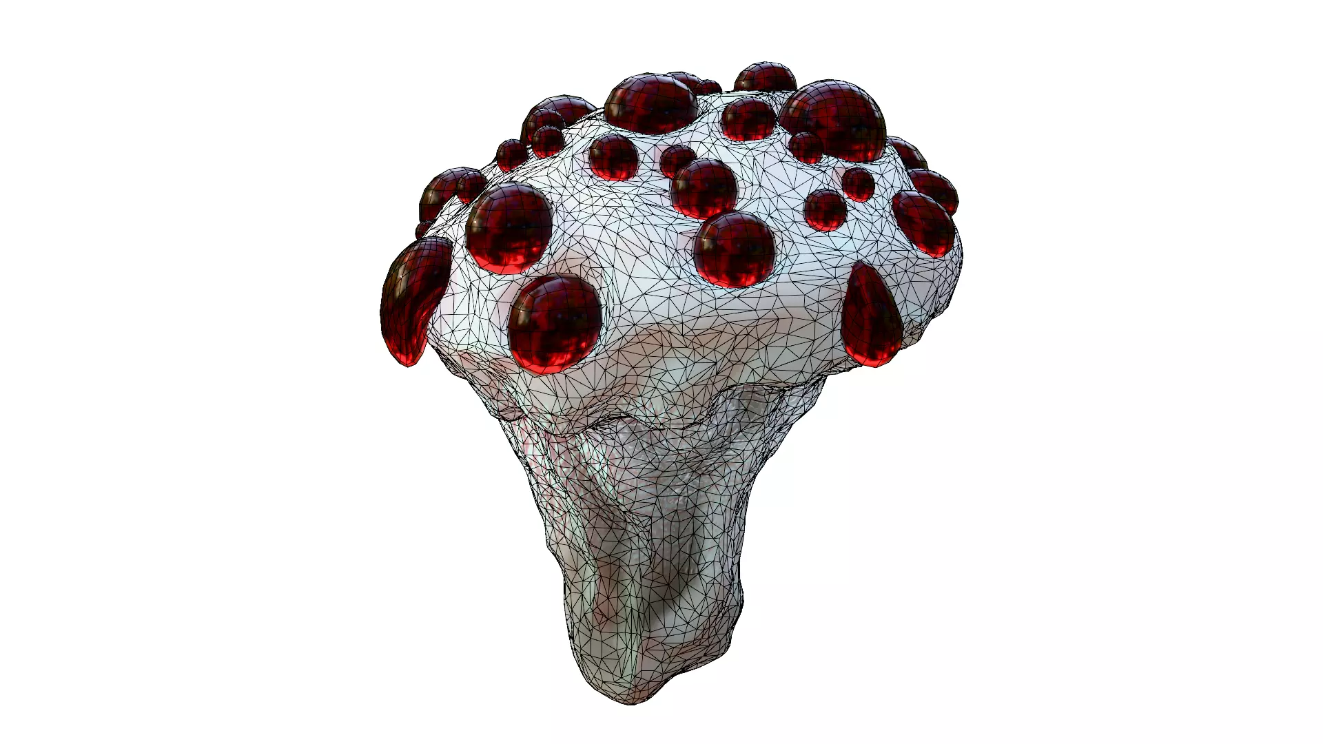 Hydnellum Peckii Low-poly 3D model_27