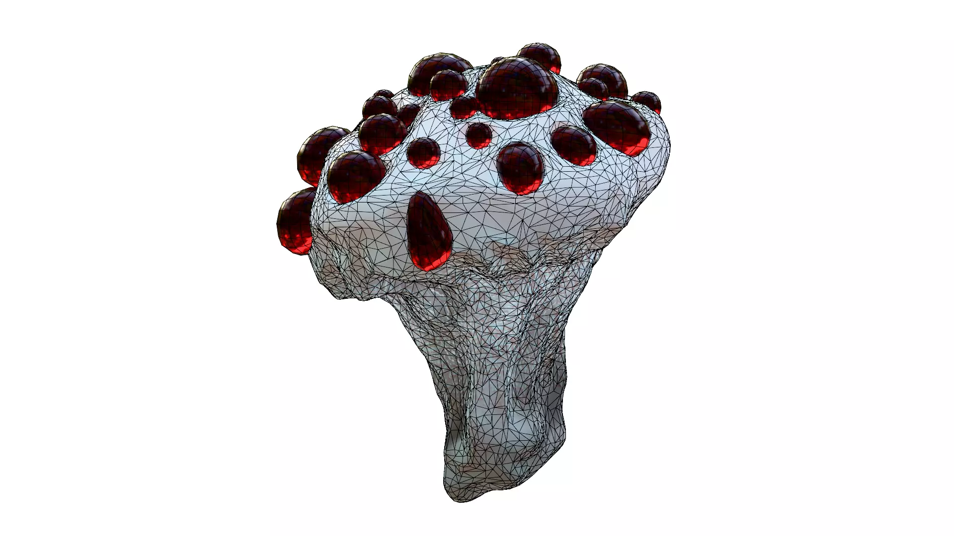 Hydnellum Peckii Low-poly 3D model_30