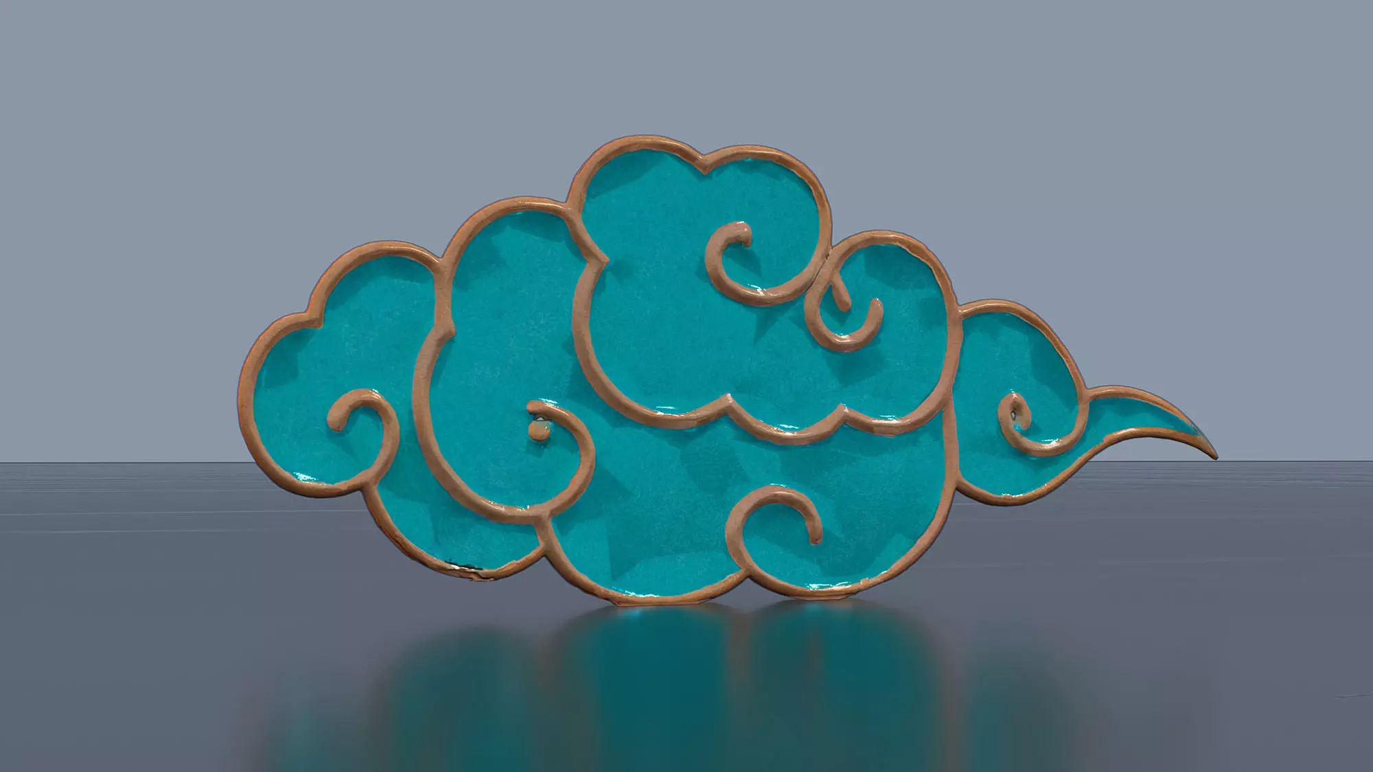 Traditional Chinese Auspicious Cloud Motifs Low-poly 3D model