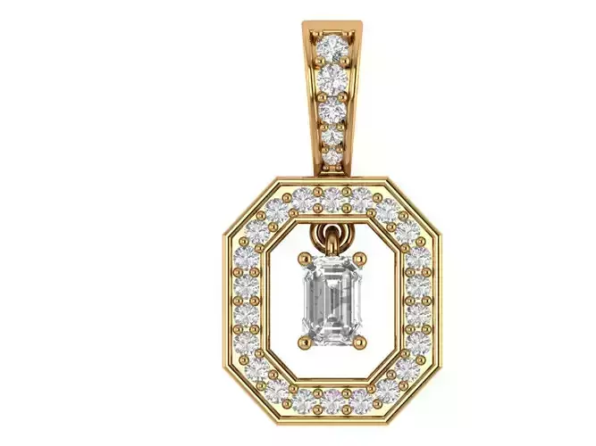 Emerald Diamind Pendant