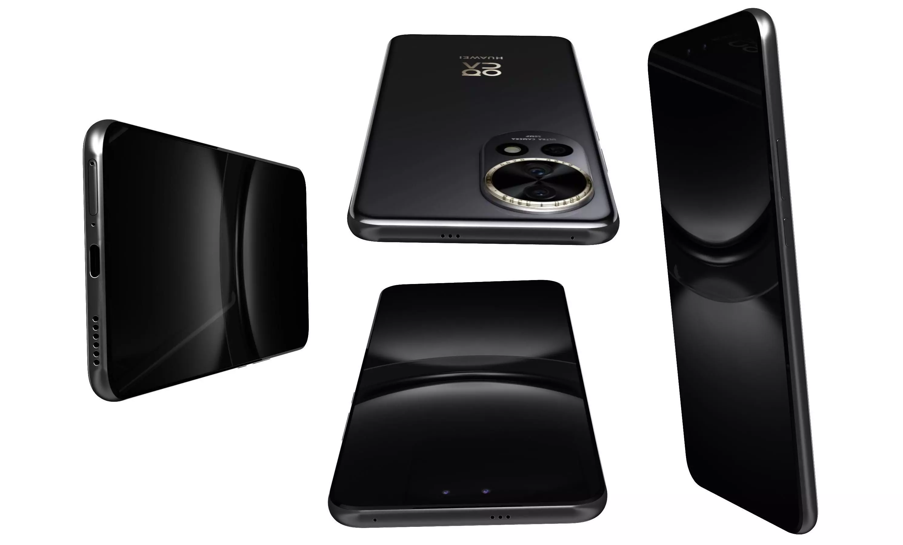 Huawei Nova 12 Pro Black High Poly 3D model_6