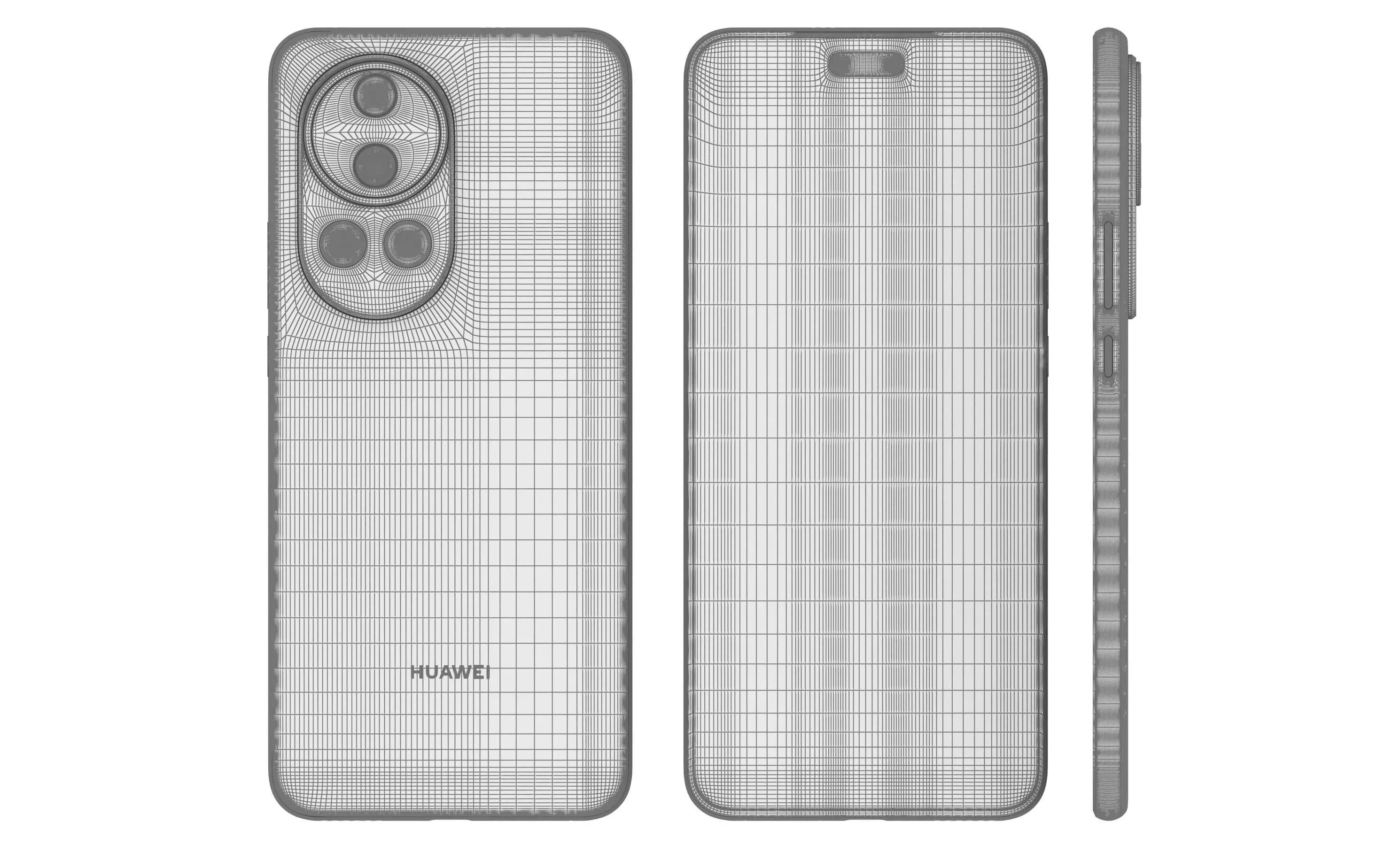 Huawei Nova 12 Pro Black High Poly 3D model_11