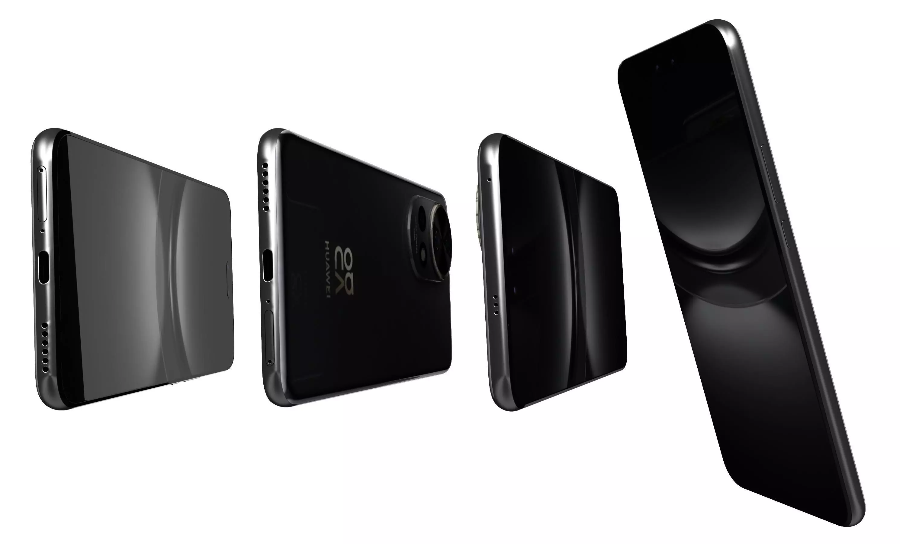 Huawei Nova 12 Pro Black High Poly 3D model_7