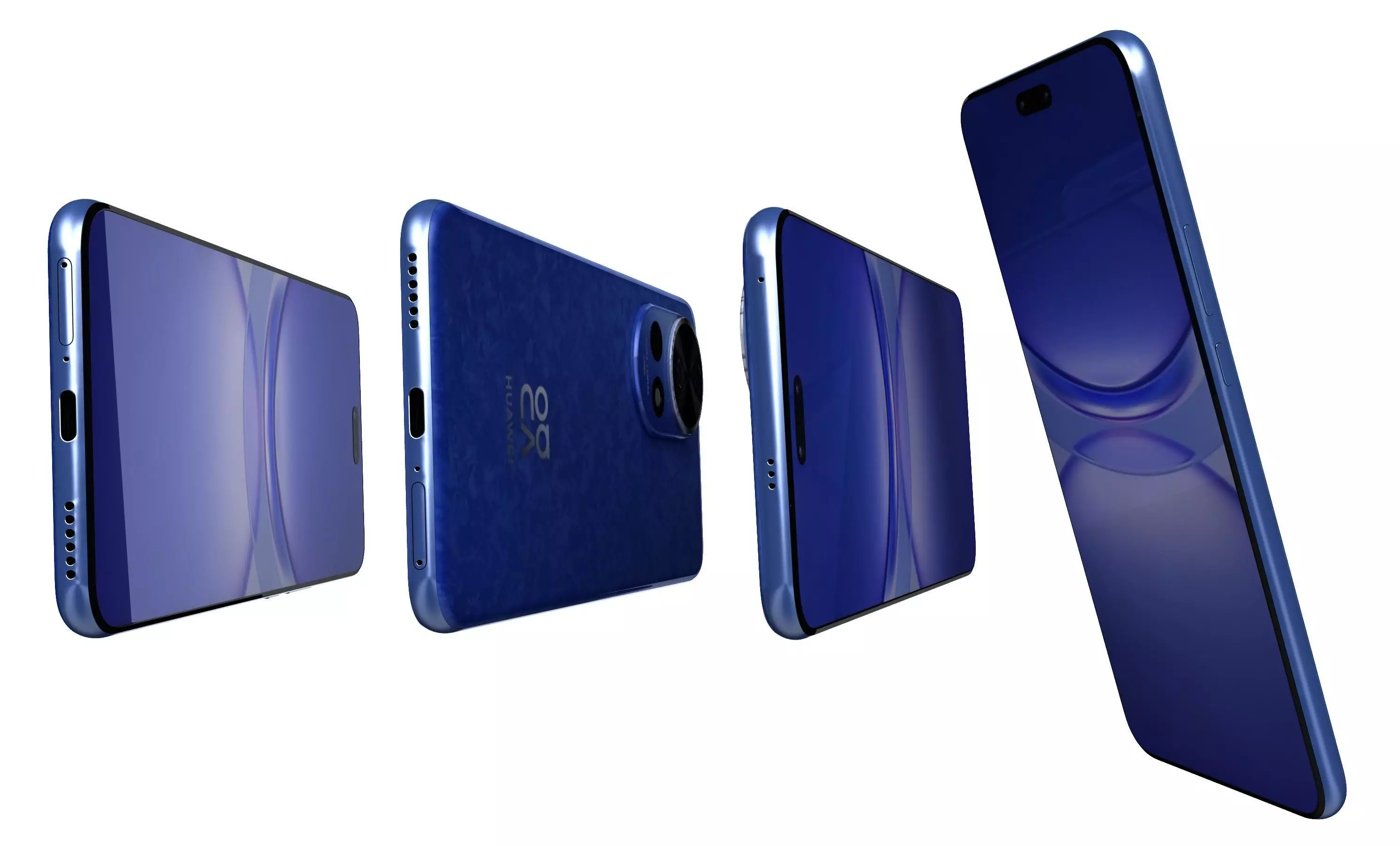 Huawei Nova 12 Pro Blue High Poly 3D model_9