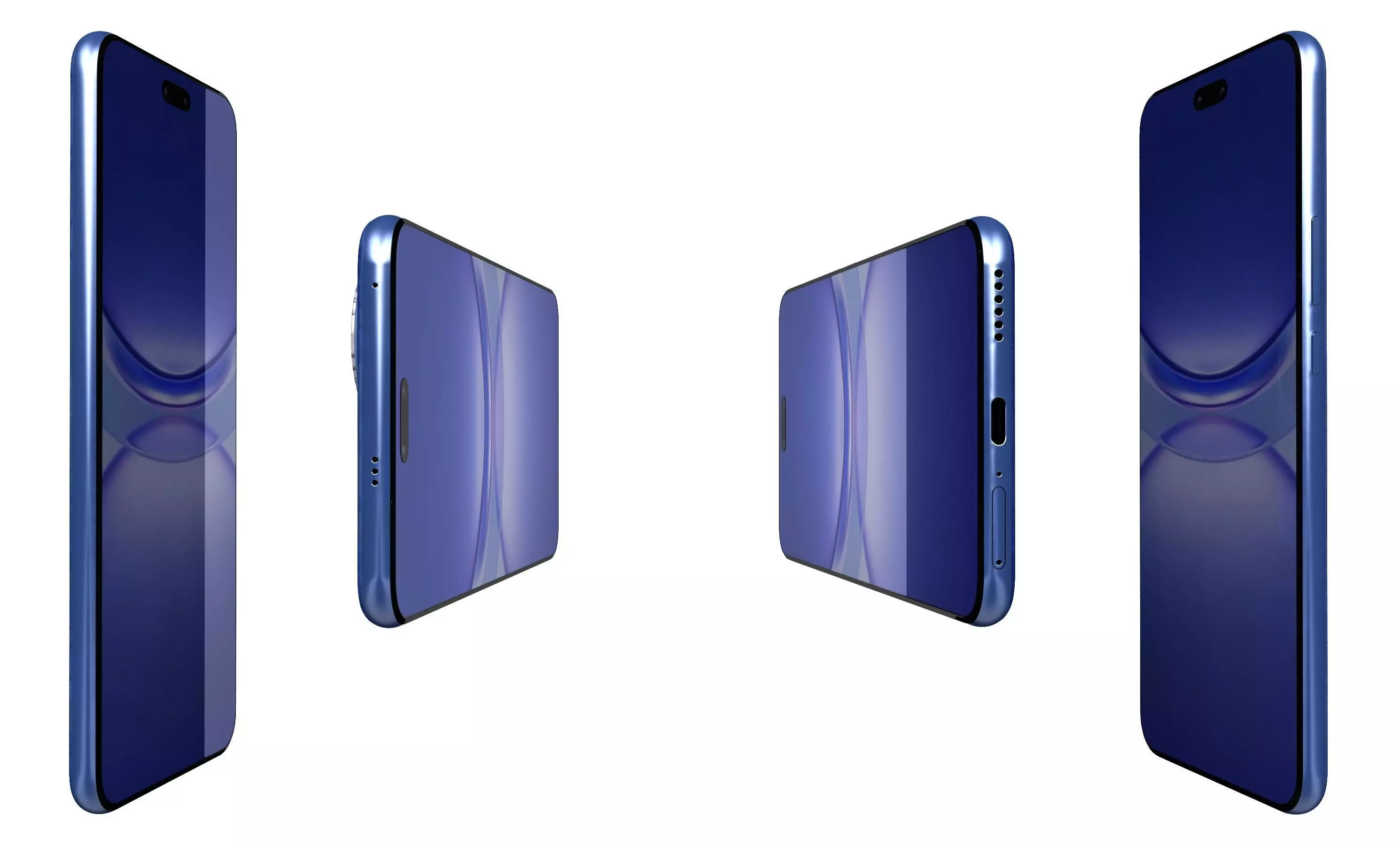 Huawei Nova 12 Pro Blue High Poly 3D model_7