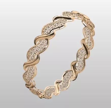 1239 Elongated Bloom Segment Bangle 8gm 3D print model_5