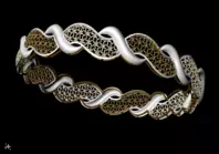 1239 Elongated Bloom Segment Bangle 8gm 3D print model_1