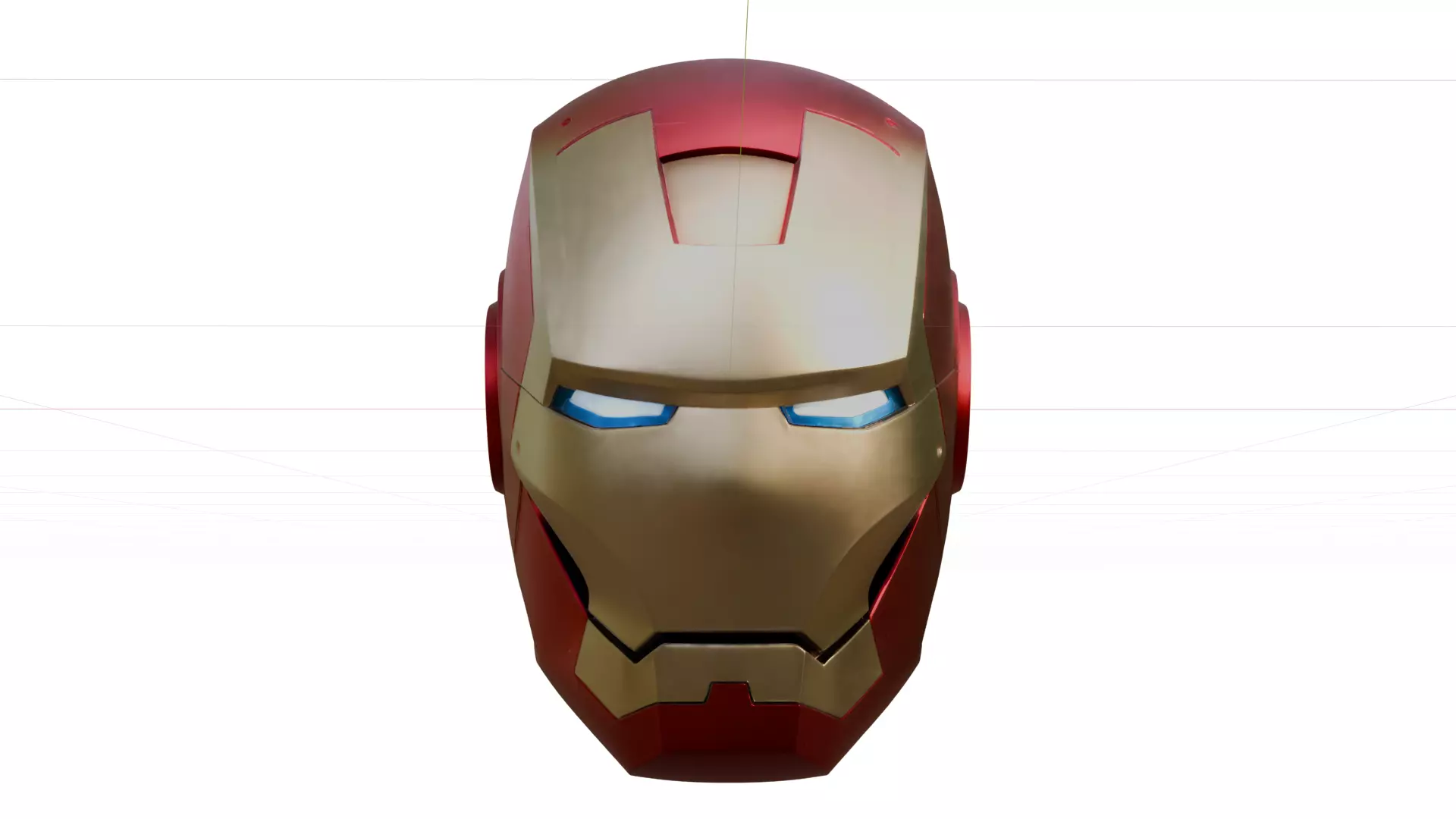 Iron Man Helmet - High-Poly 3D Printable Model 3D print model_7