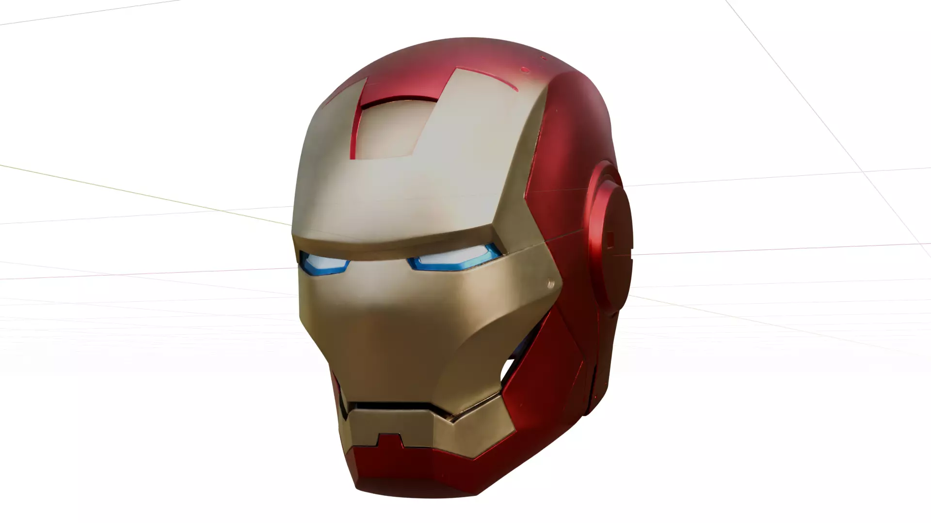 Iron Man Helmet - High-Poly 3D Printable Model 3D print model_5