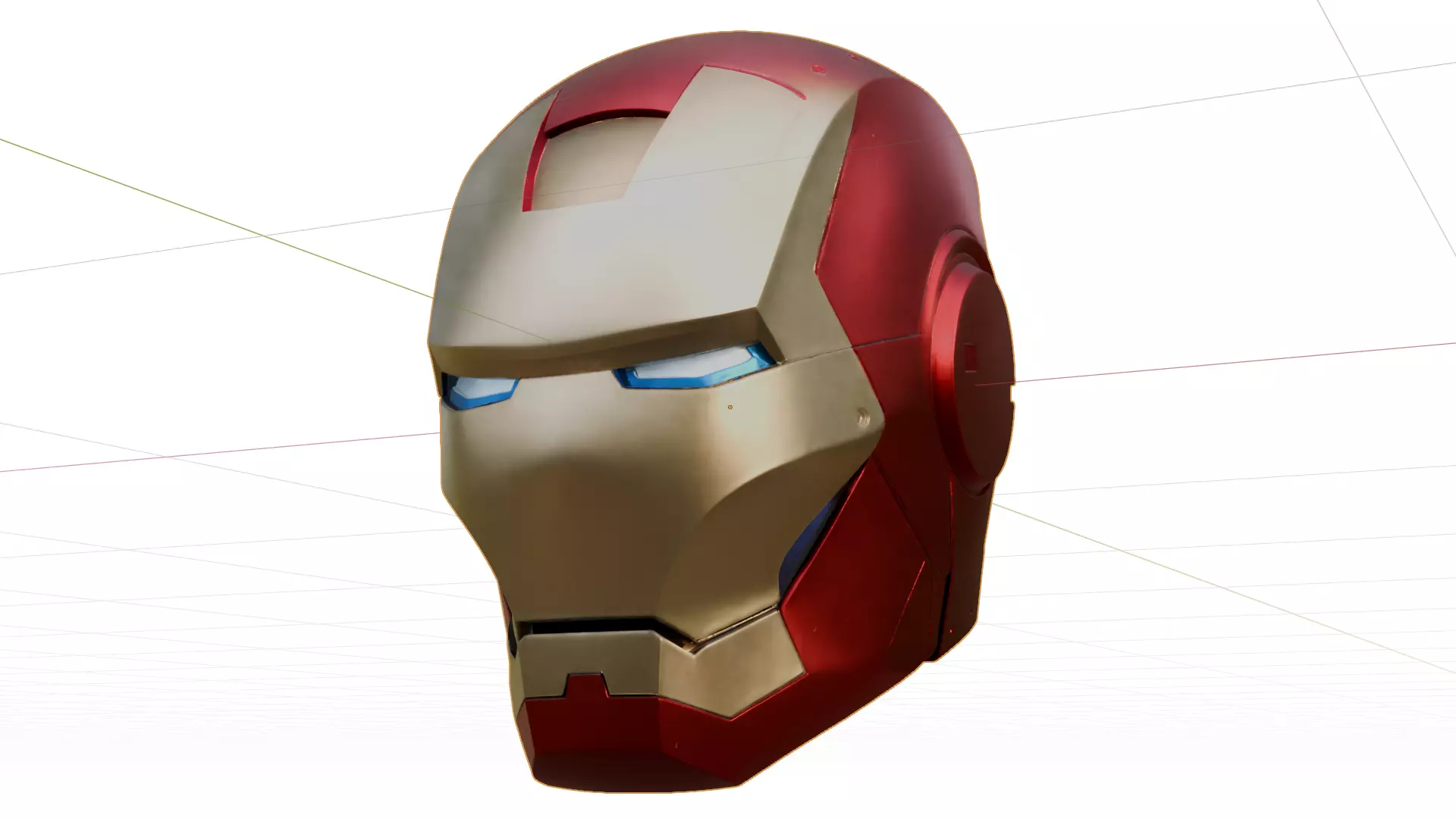 Iron Man Helmet - High-Poly 3D Printable Model 3D print model_14