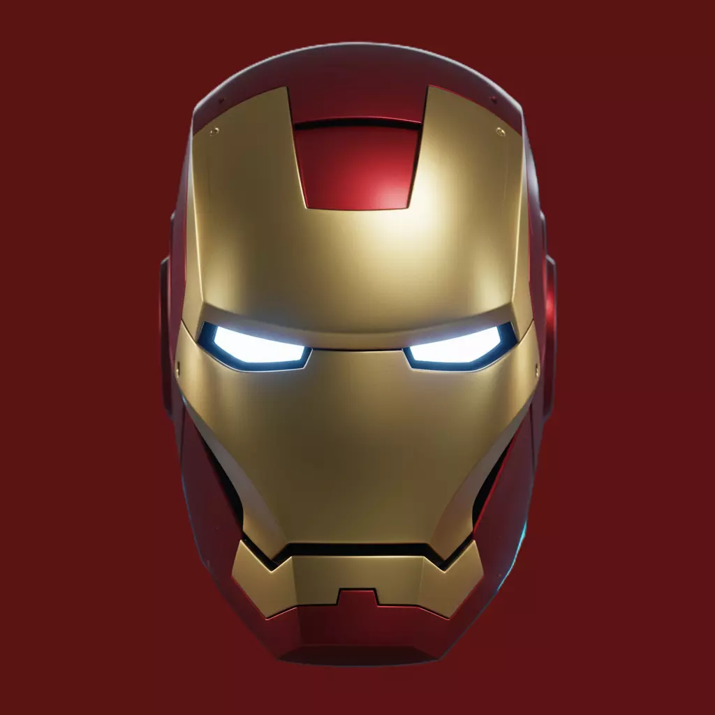 Iron Man Helmet - High-Poly 3D Printable Model 3D print model_2
