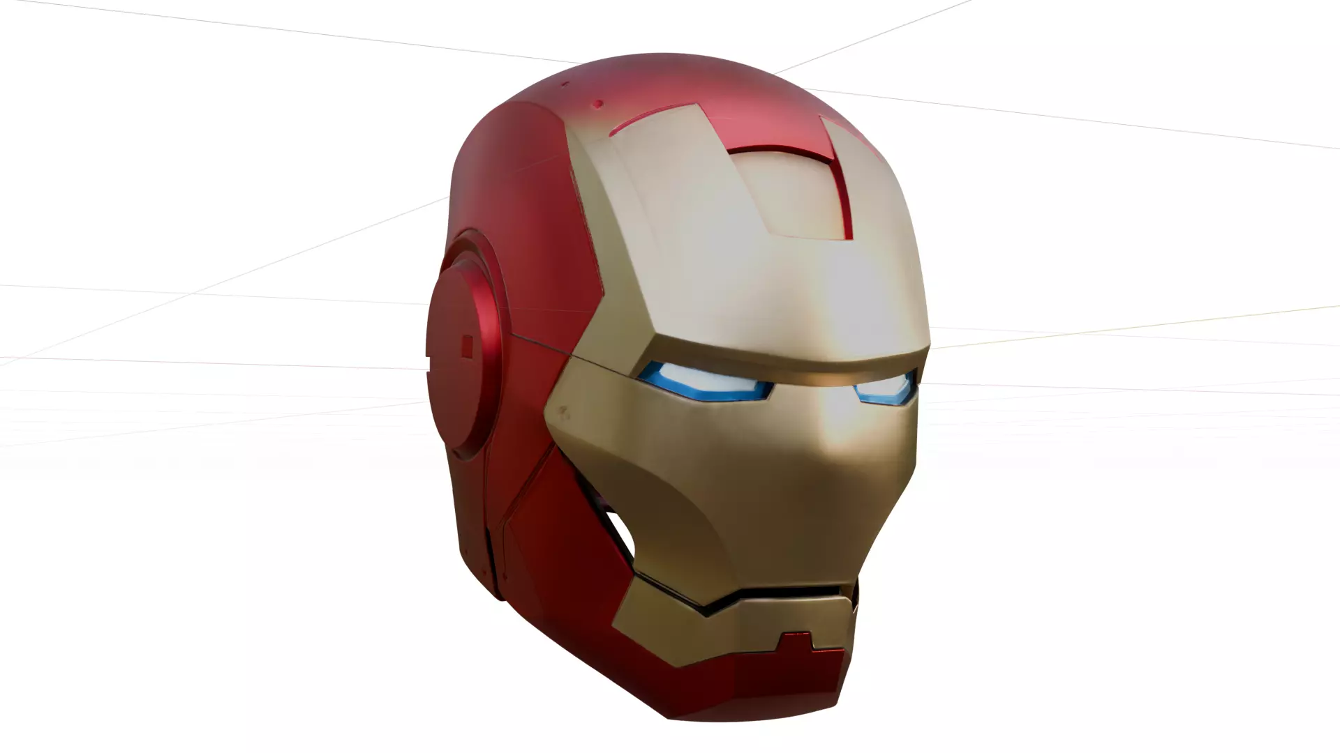 Iron Man Helmet - High-Poly 3D Printable Model 3D print model_15