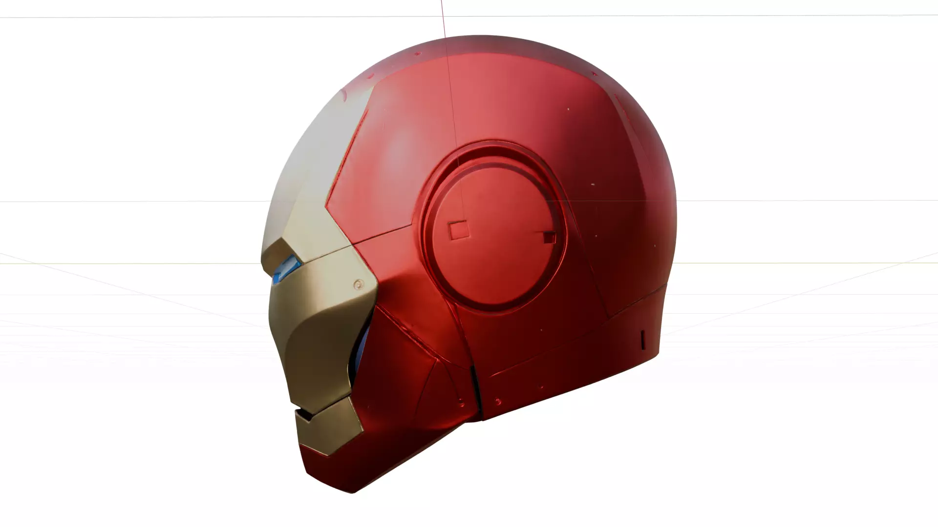 Iron Man Helmet - High-Poly 3D Printable Model 3D print model_6