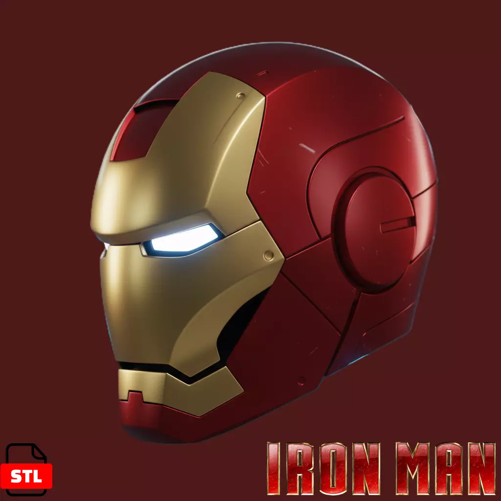 Iron Man Helmet - High-Poly 3D Printable Model 3D print model_0