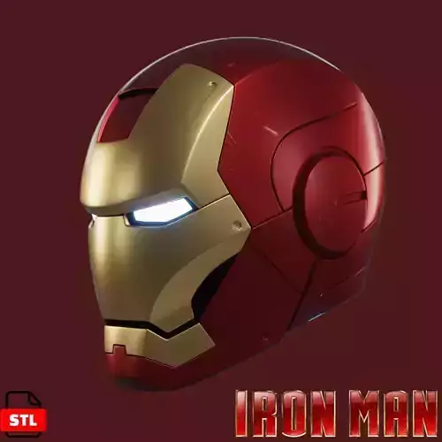 Iron Man Helmet - High-Poly 3D Printable Model 3D print model