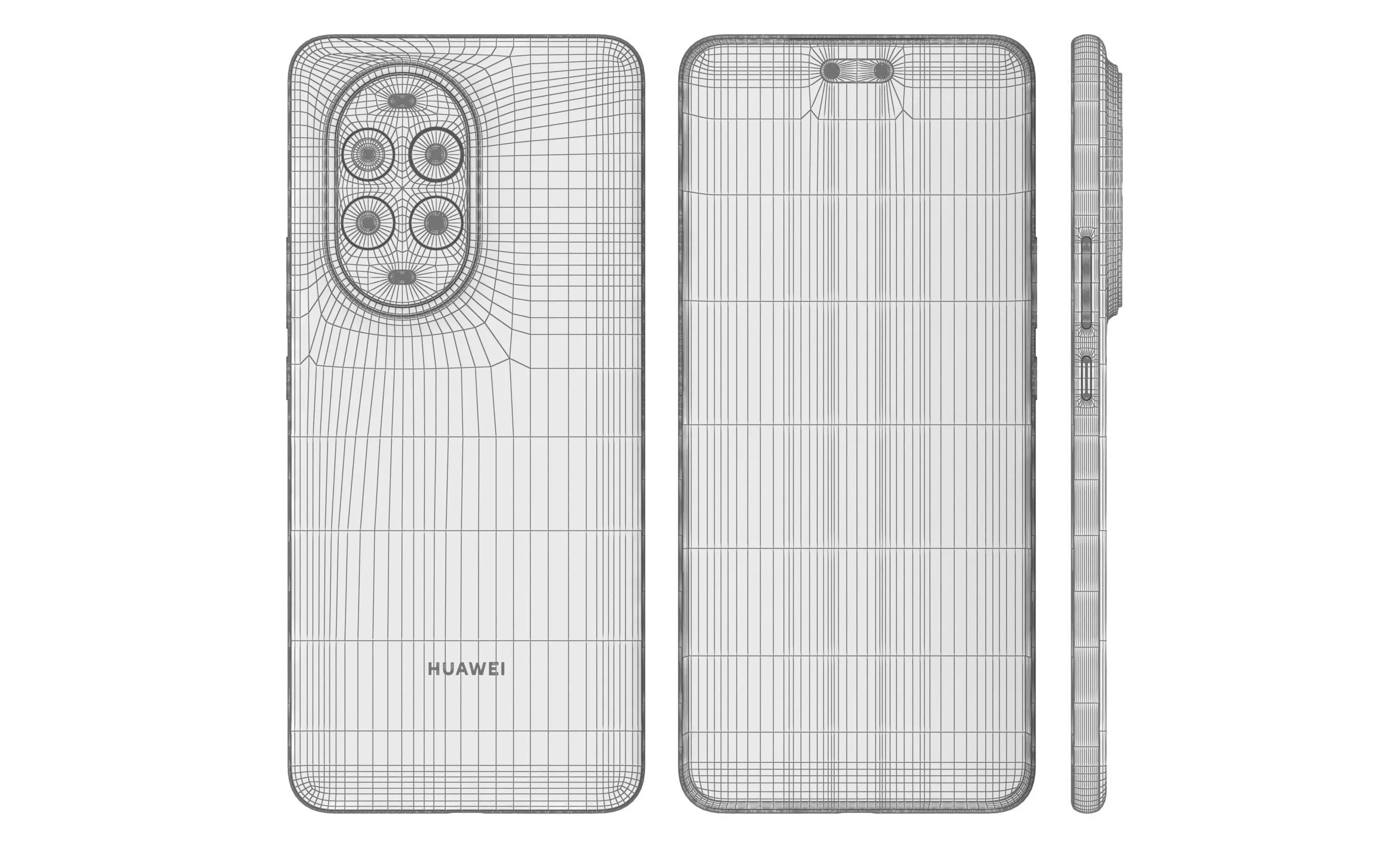 Huawei Nova 13 Pro Feather Sand Purple High Poly 3D model_17