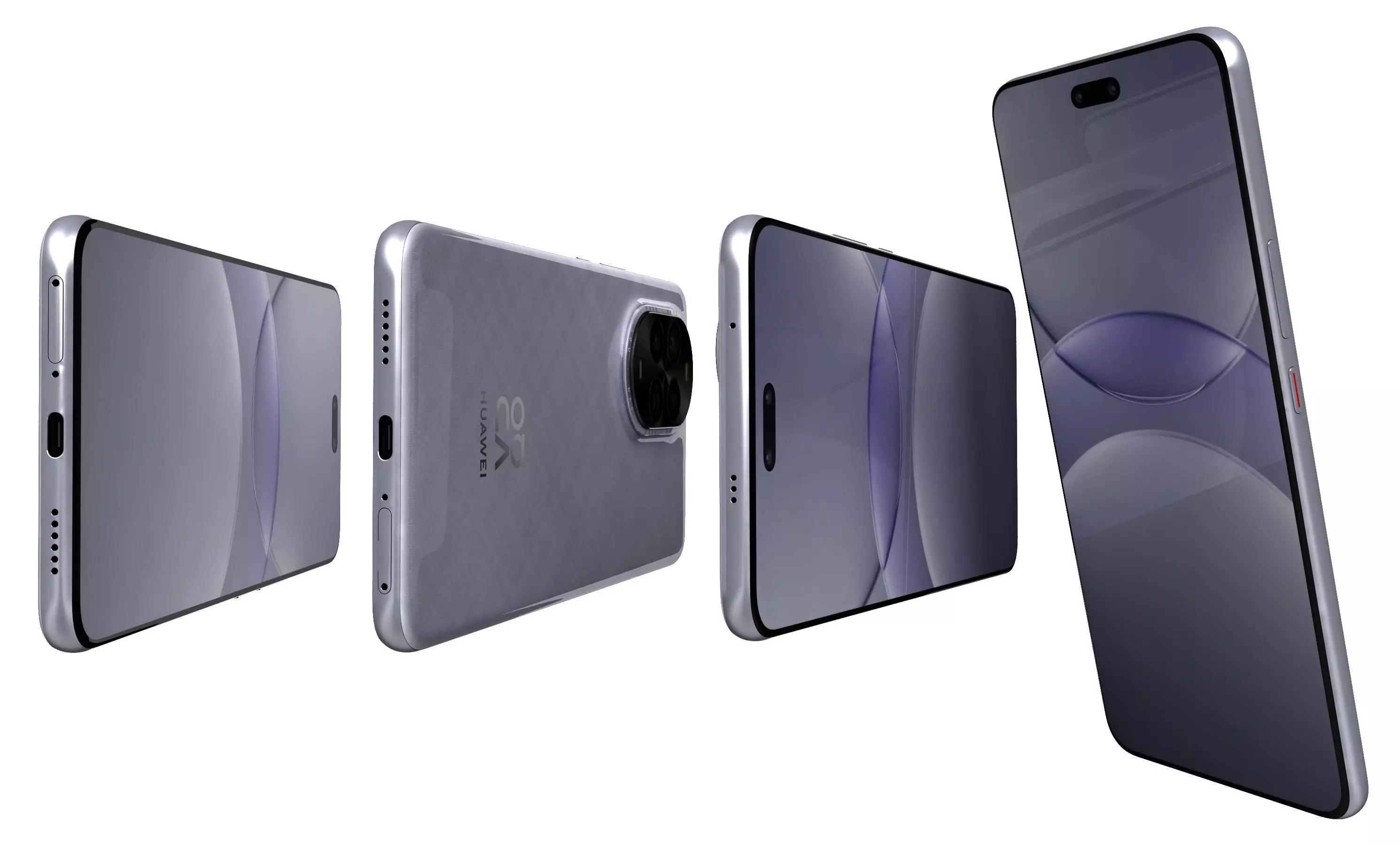 Huawei Nova 13 Pro Feather Sand Purple High Poly 3D model_12