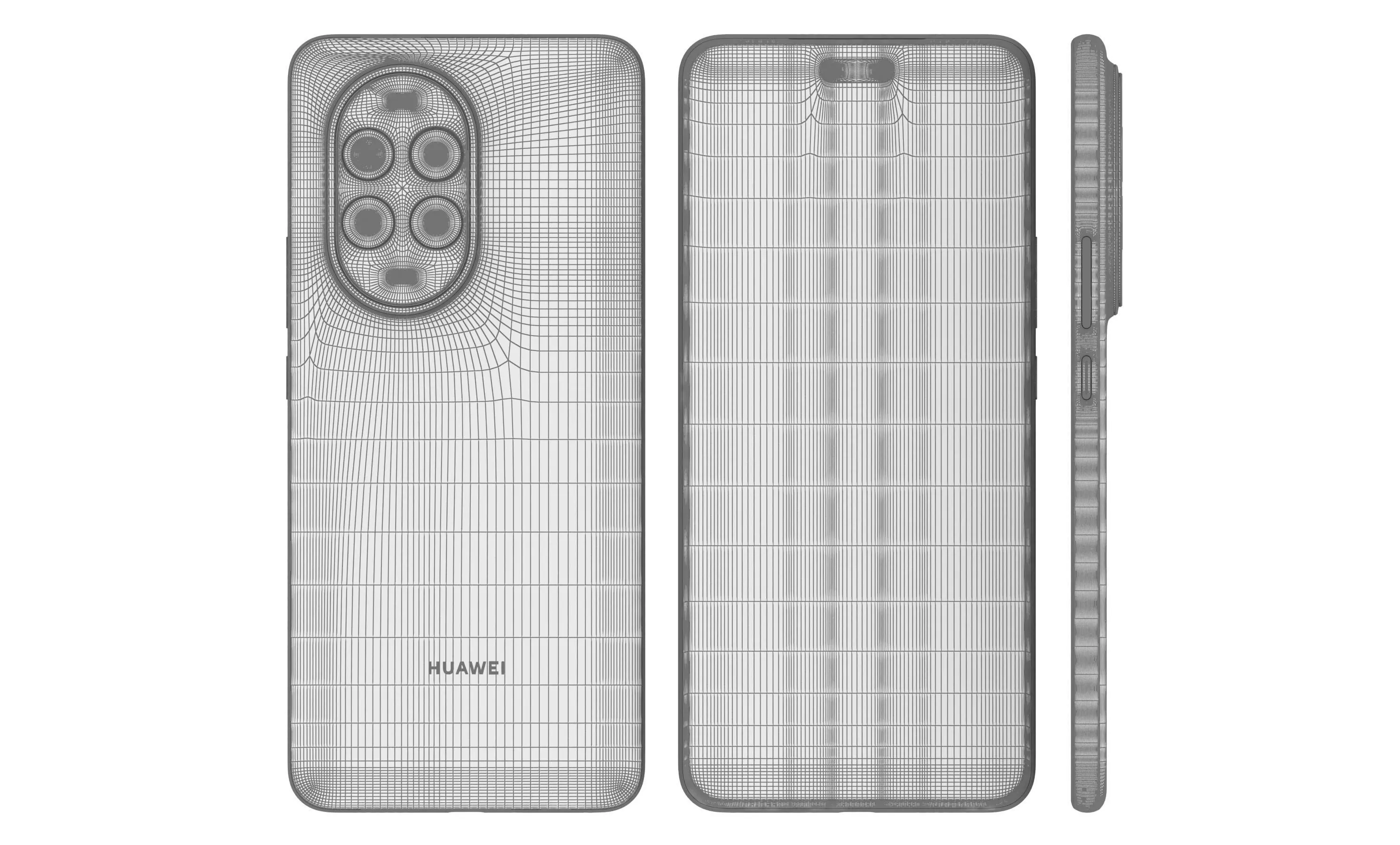 Huawei Nova 13 Pro Feather Sand Purple High Poly 3D model_19