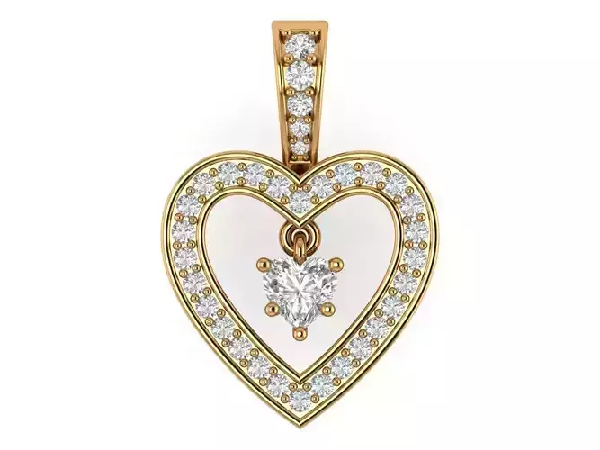 Heart Diamond Pendant