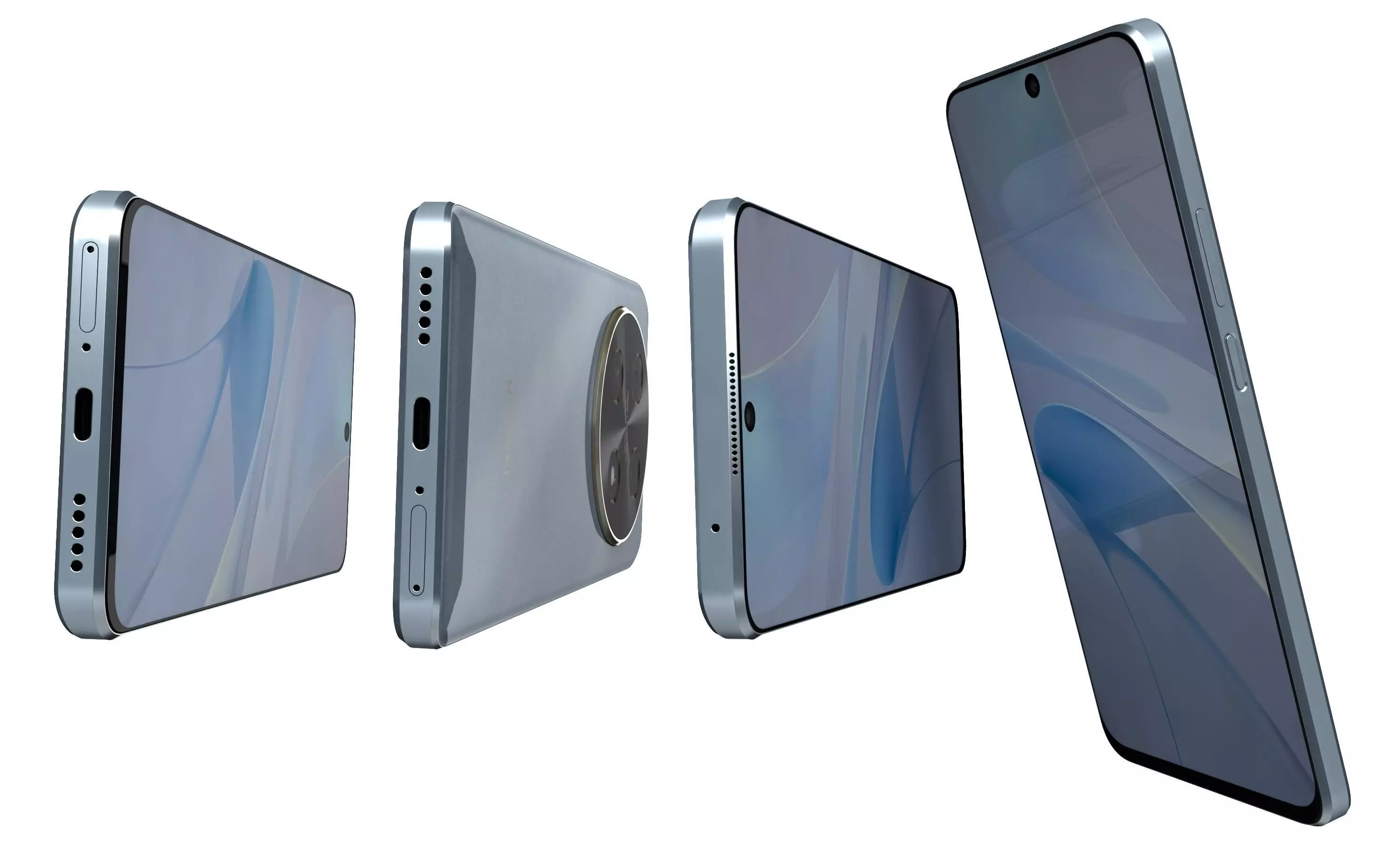 Huawei Nova 13i Blue High Poly 3D model_6