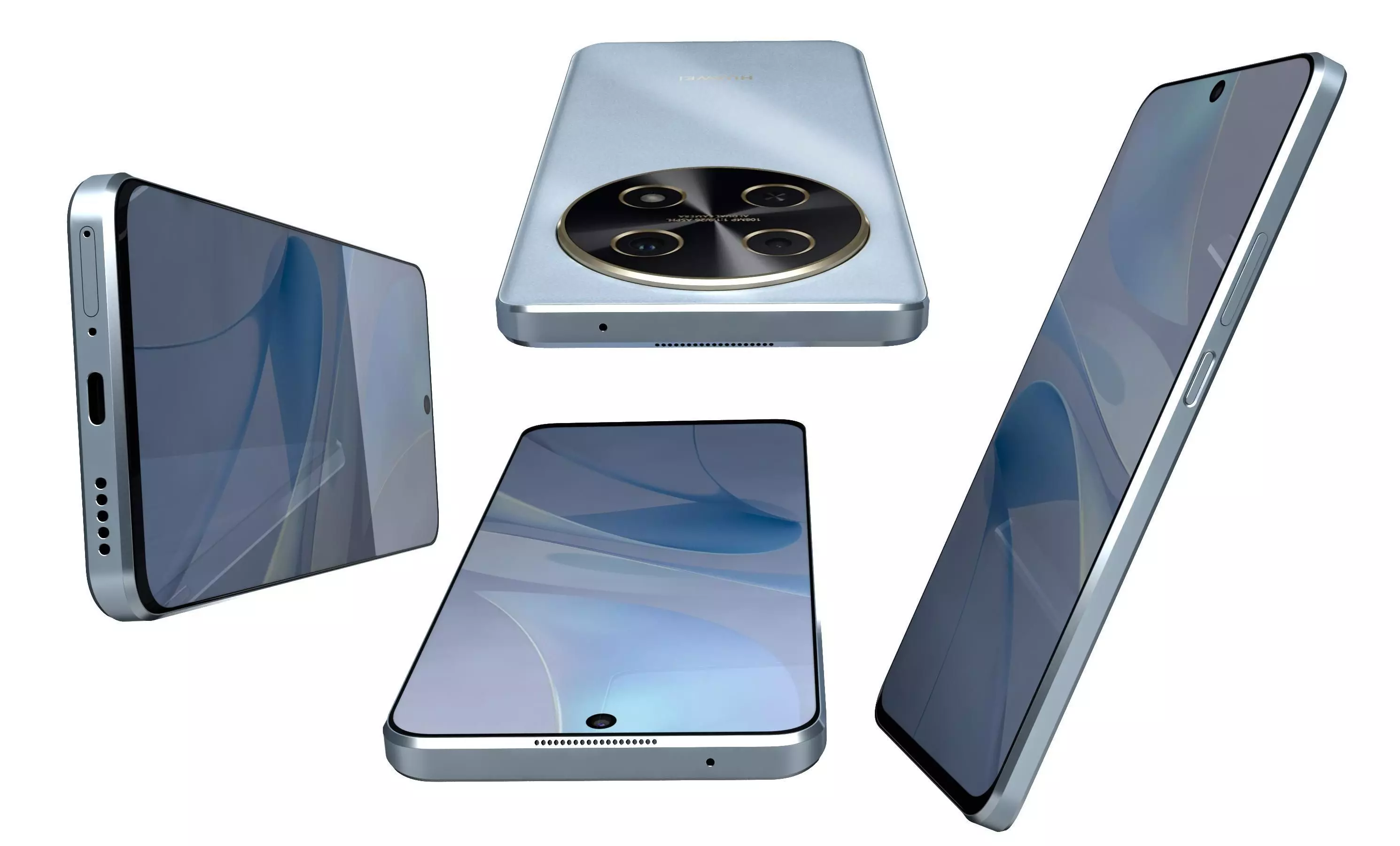 Huawei Nova 13i Blue High Poly 3D model_7