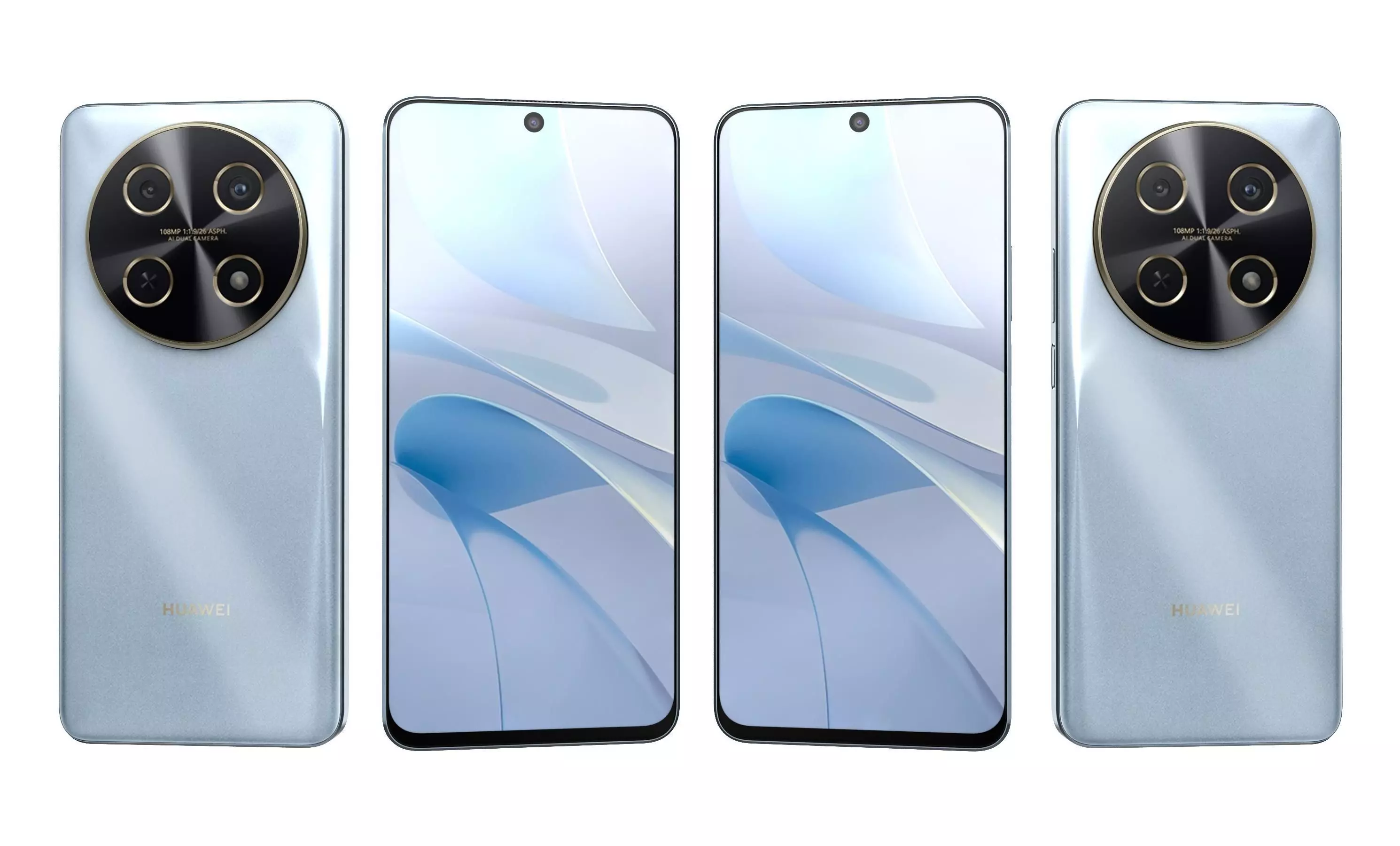 Huawei Nova 13i Blue And White High Poly 3D model_3