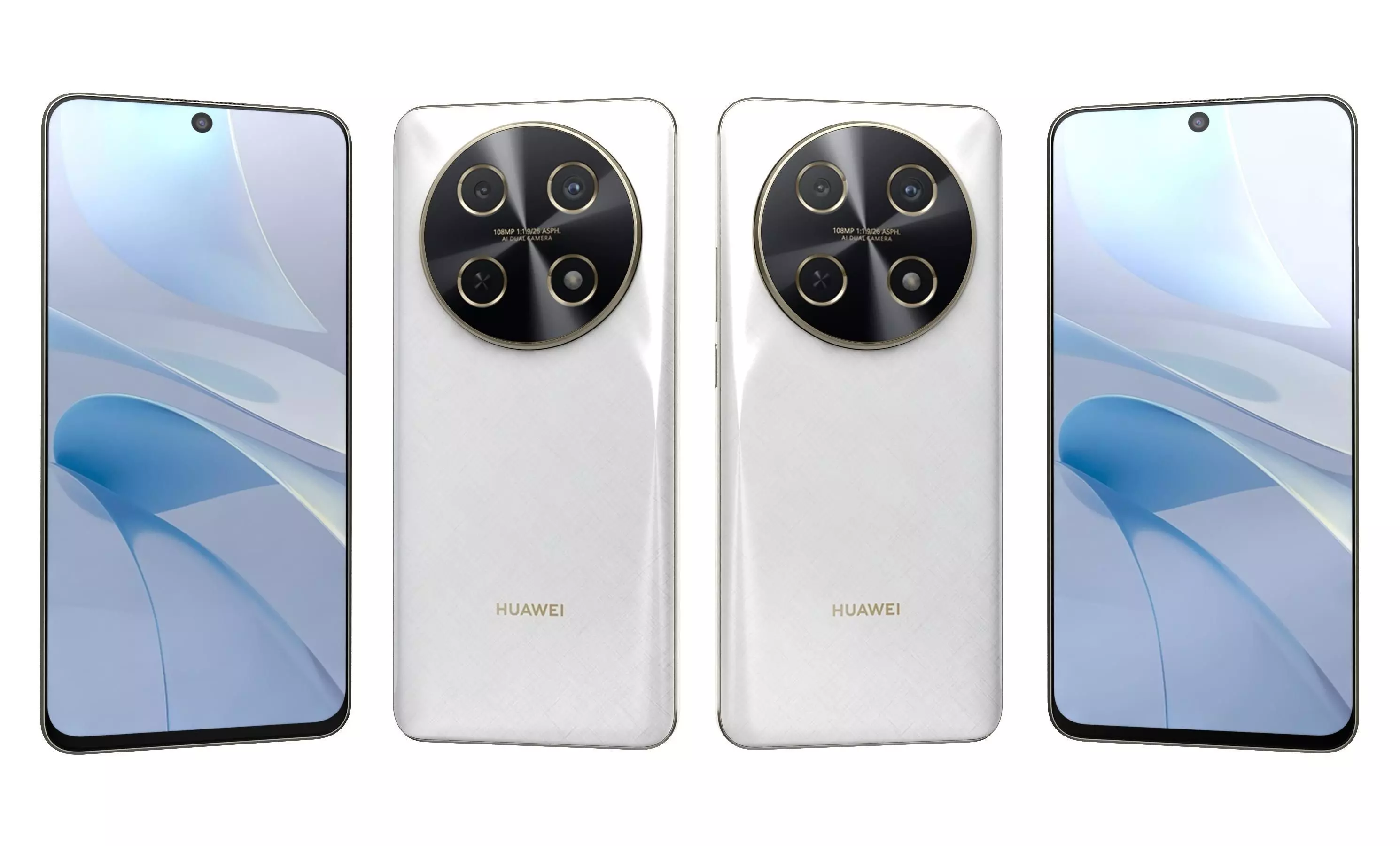 Huawei Nova 13i Blue And White High Poly 3D model_18