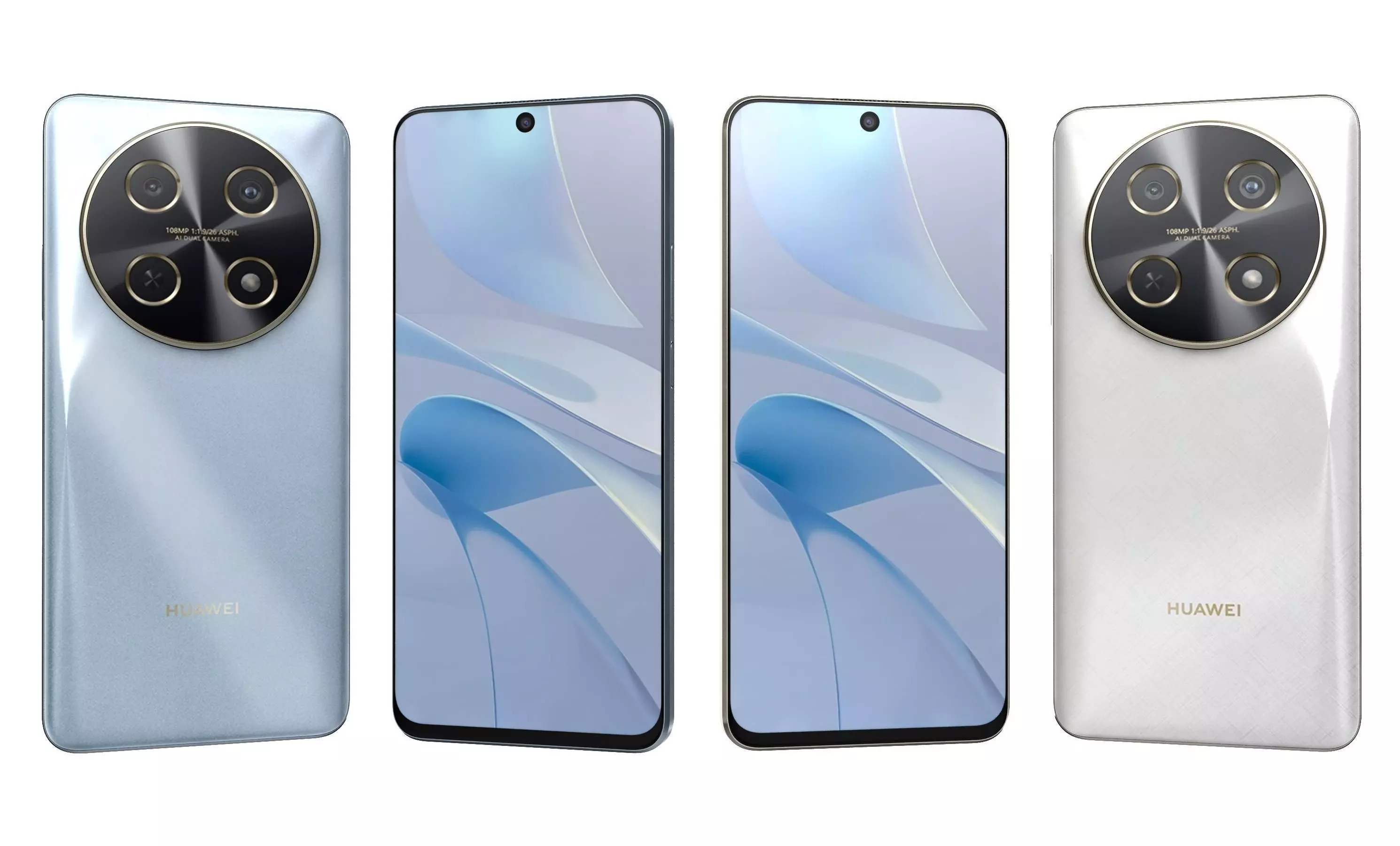 Huawei Nova 13i Blue And White High Poly 3D model_0