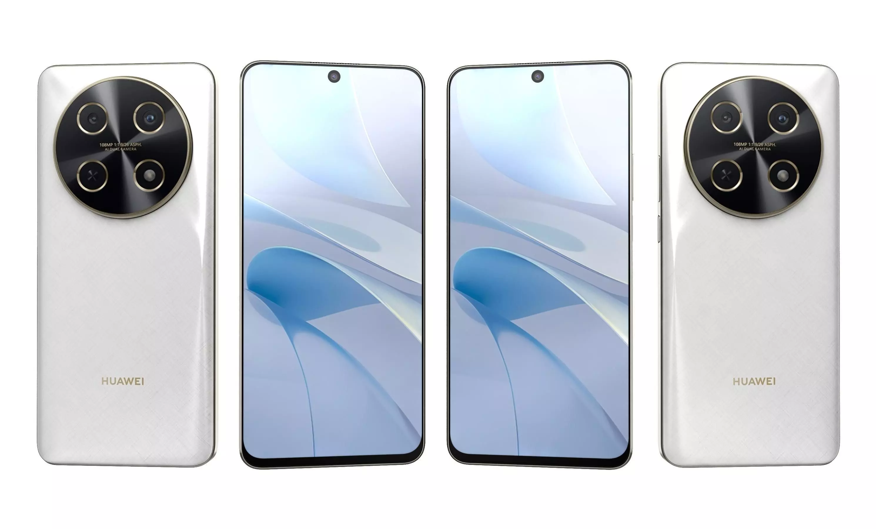 Huawei Nova 13i Blue And White High Poly 3D model_5