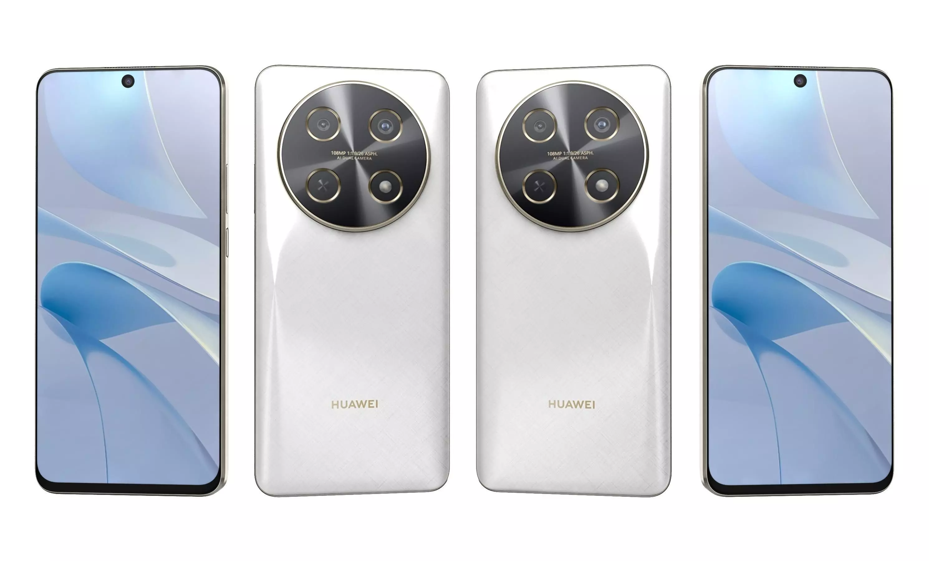 Huawei Nova 13i Blue And White High Poly 3D model_17