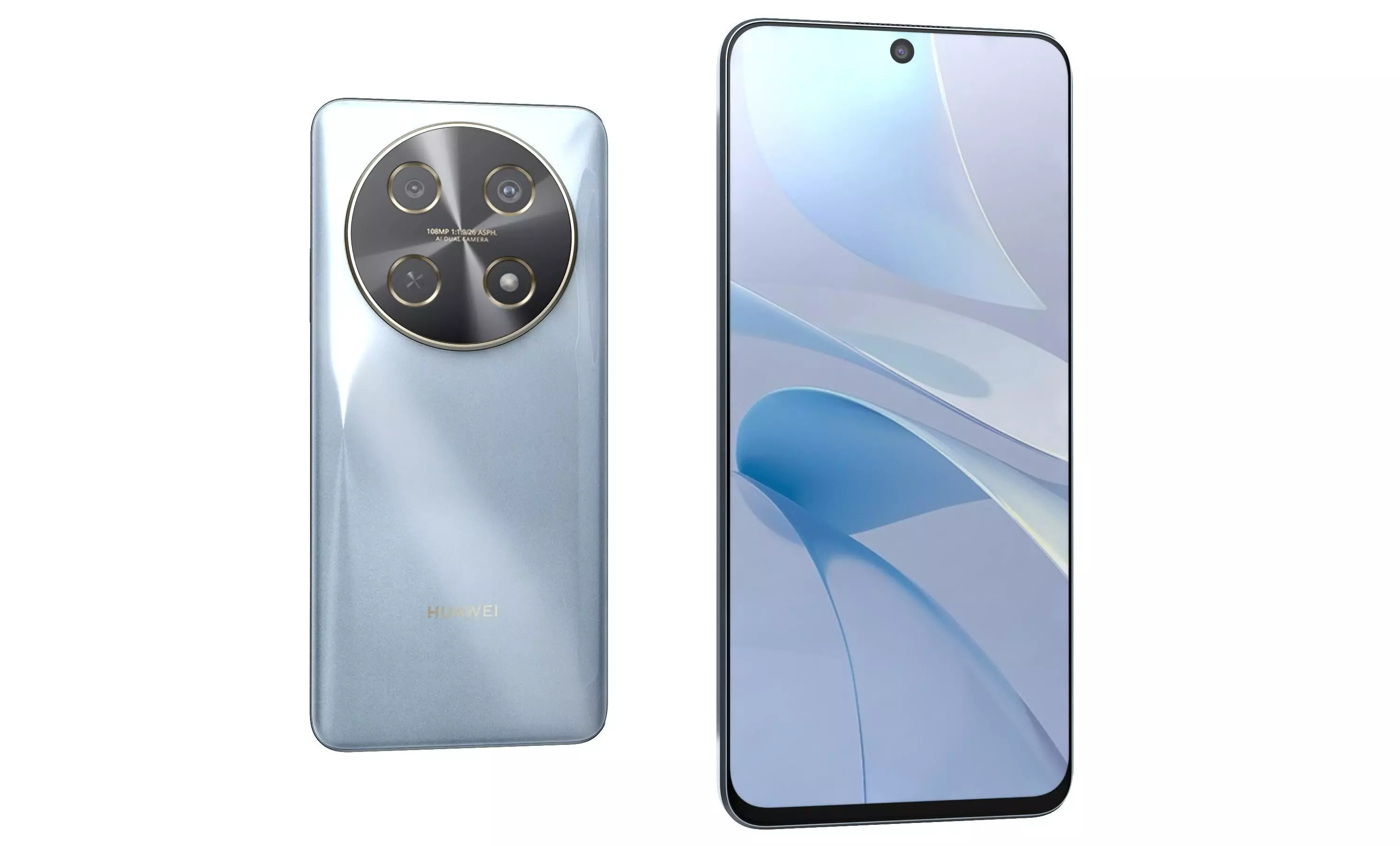 Huawei Nova 13i Blue And White High Poly 3D model_4