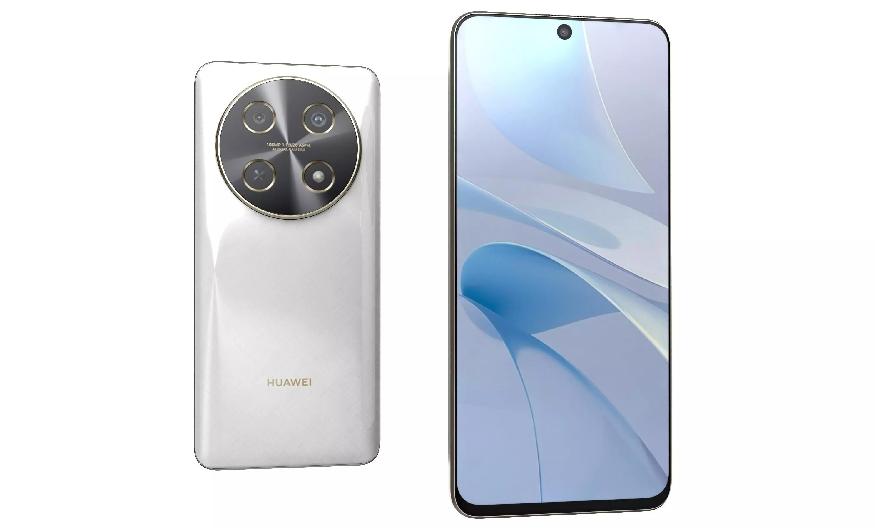 Huawei Nova 13i Blue And White High Poly 3D model_24