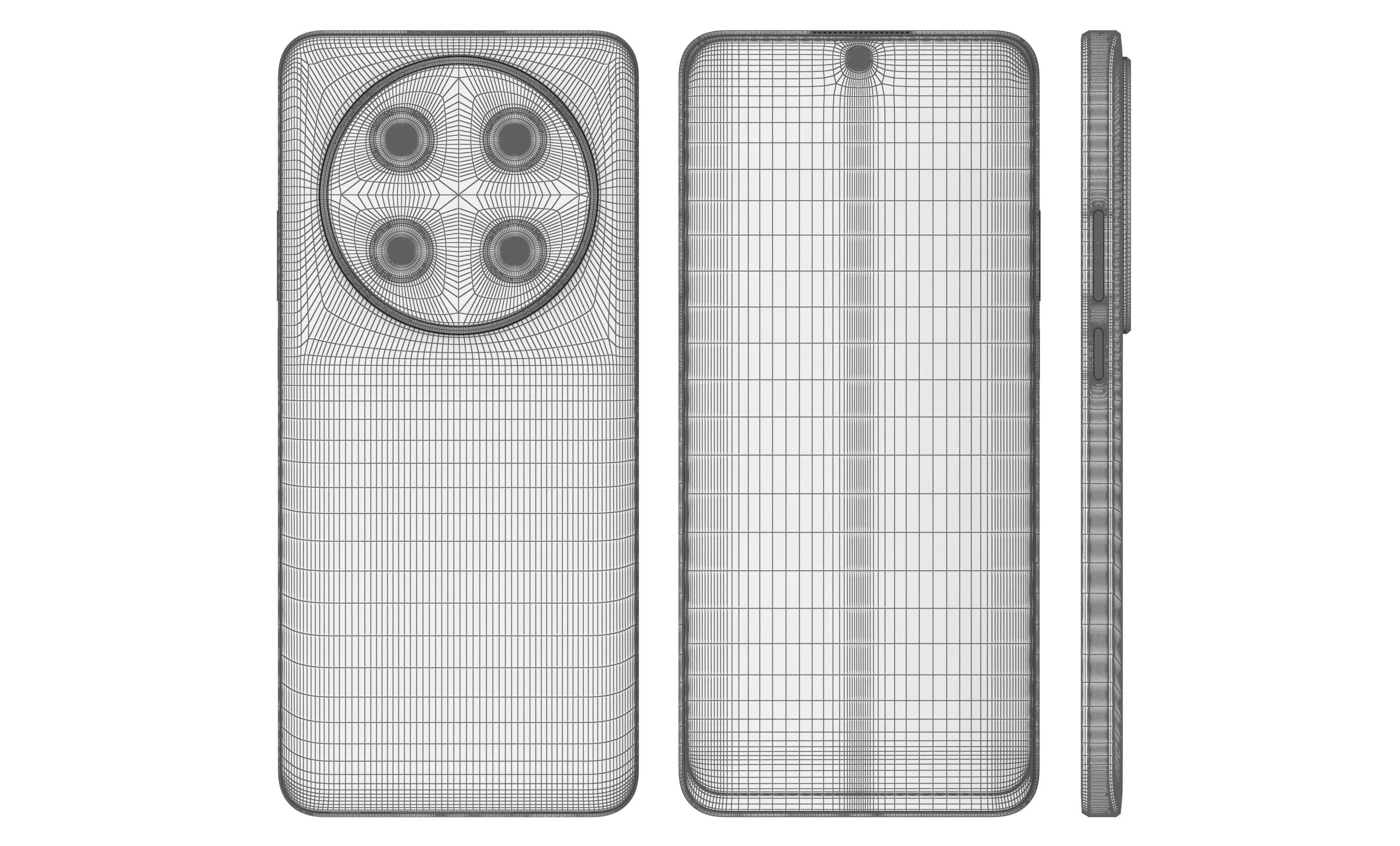 Huawei Nova 13i Blue And White High Poly 3D model_30