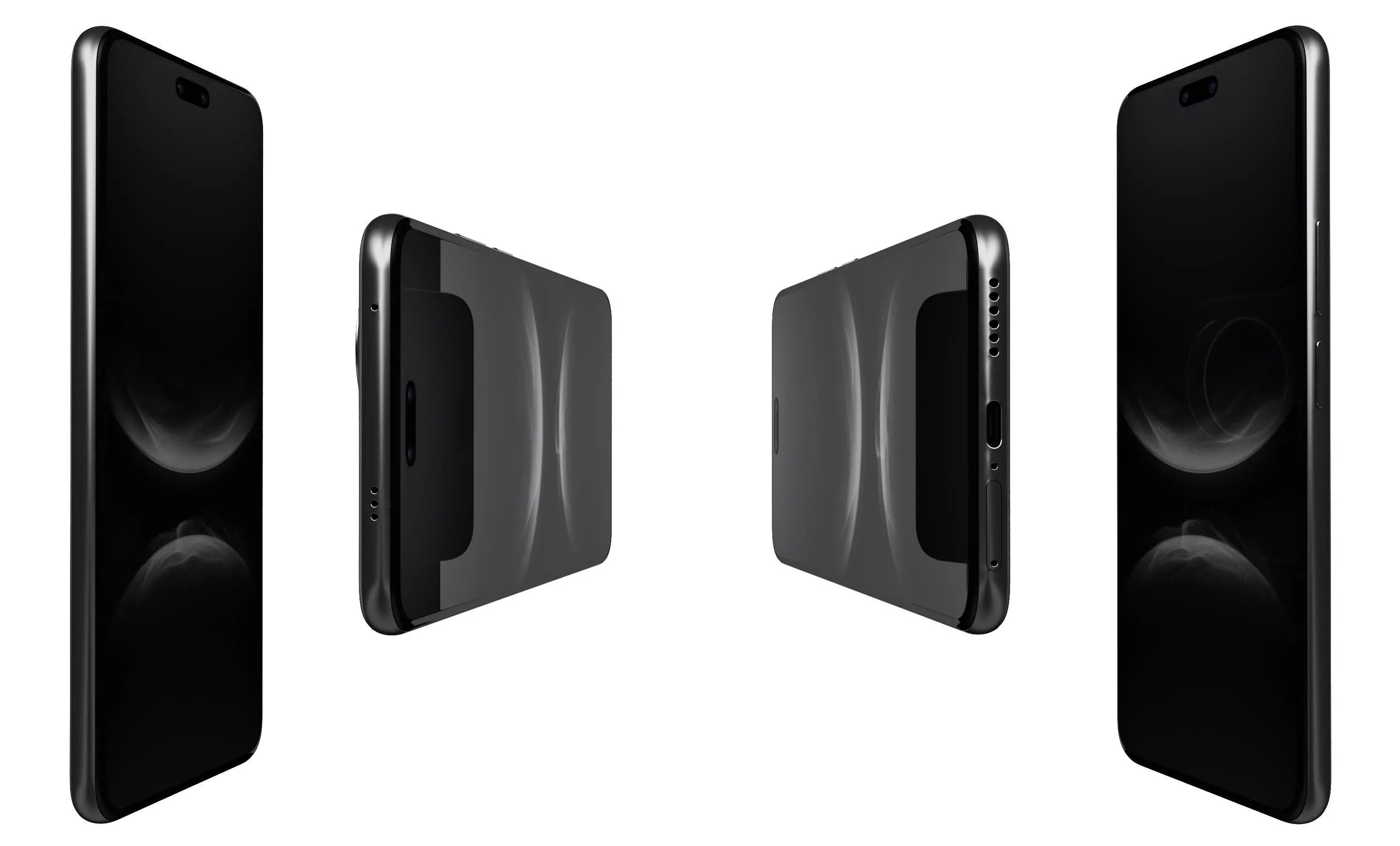 Huawei nova 14 Pro Feather Sand Black High Poly 3D model_2