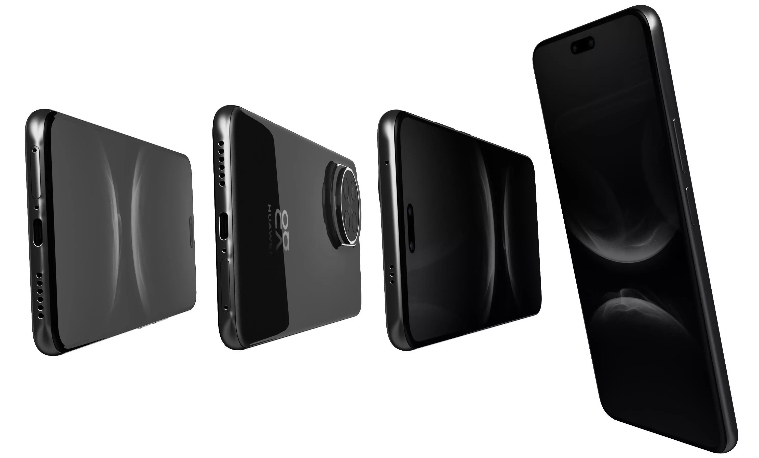 Huawei nova 14 Pro Feather Sand Black High Poly 3D model_6