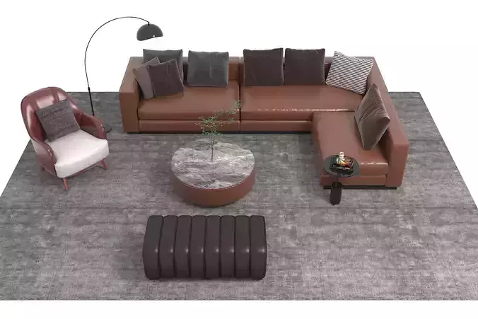 Leather sofa set04