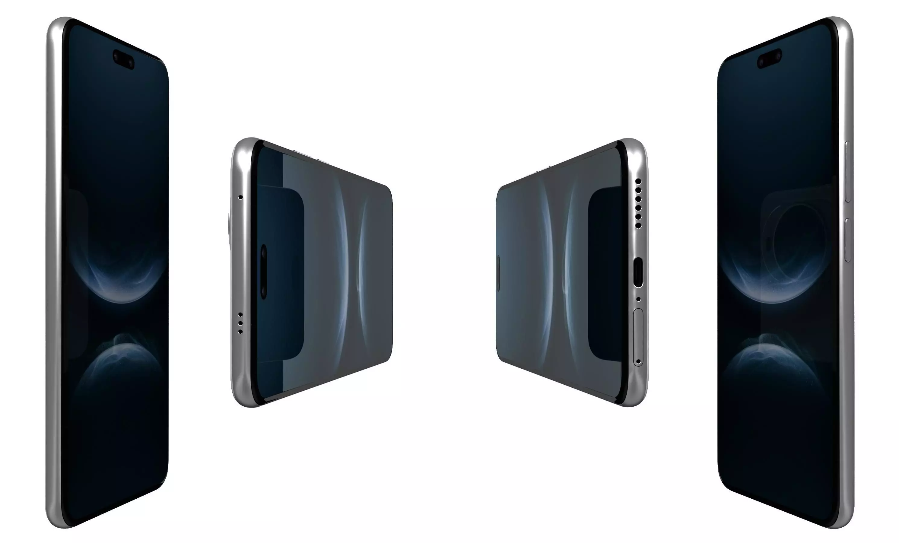 Huawei nova 14 Pro Frost White High Poly 3D model_2