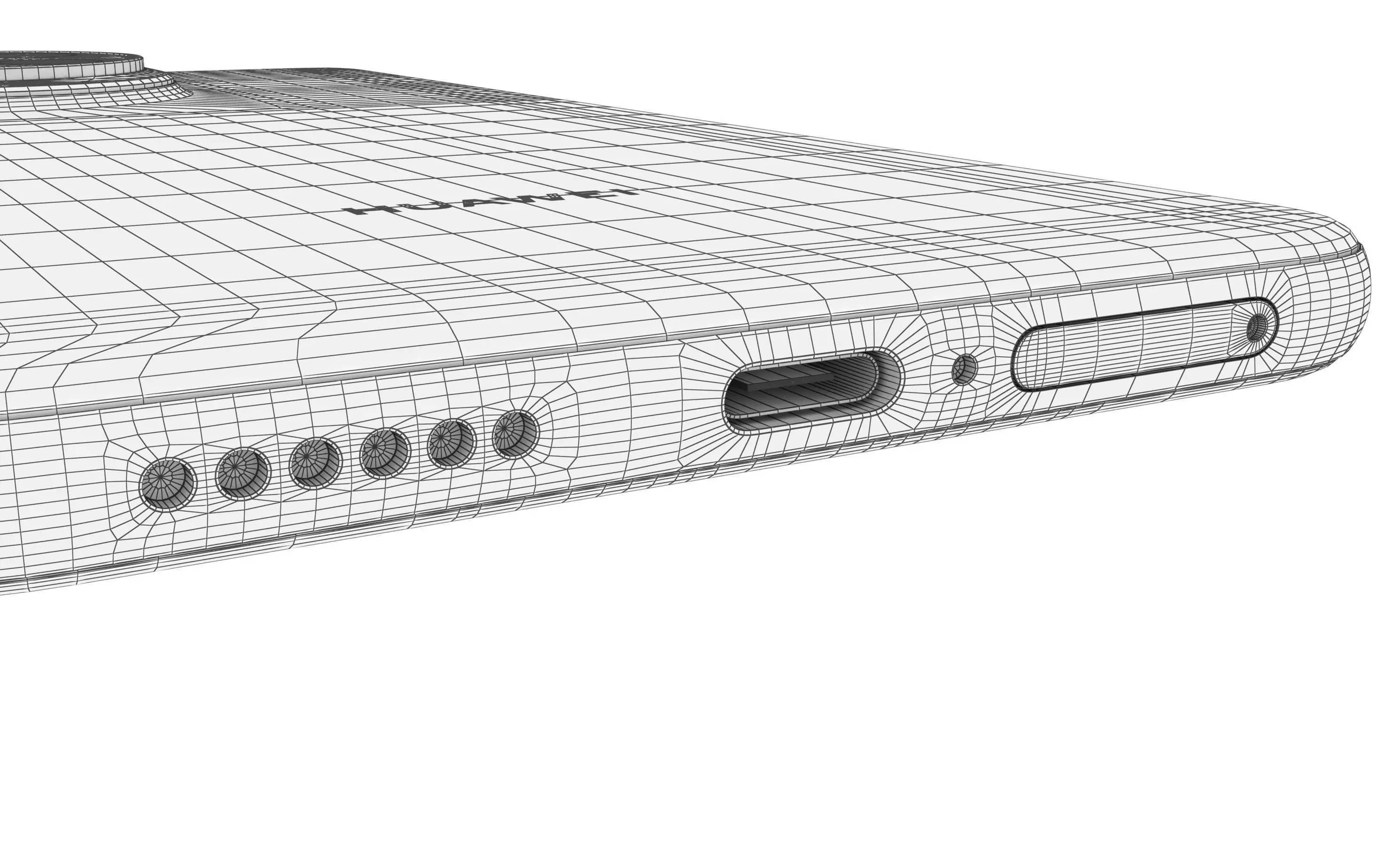 Huawei nova 14 Pro Frost White High Poly 3D model_22