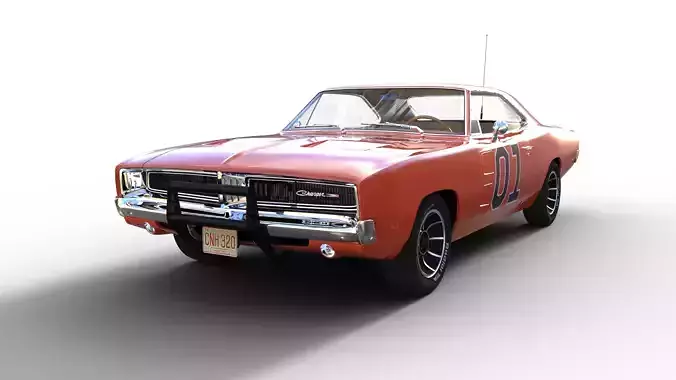 The General Lee Hazzards Orange Icon 1969 Dodge Charger