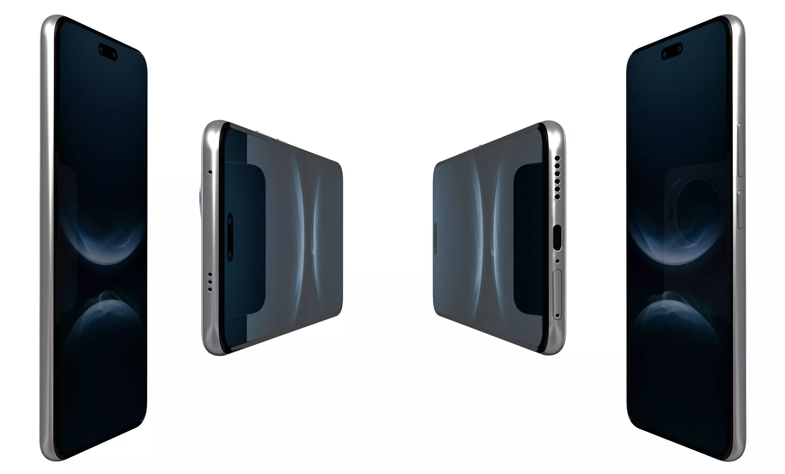 Huawei nova 14 Pro Ice Crystal Blue High Poly 3D model_19