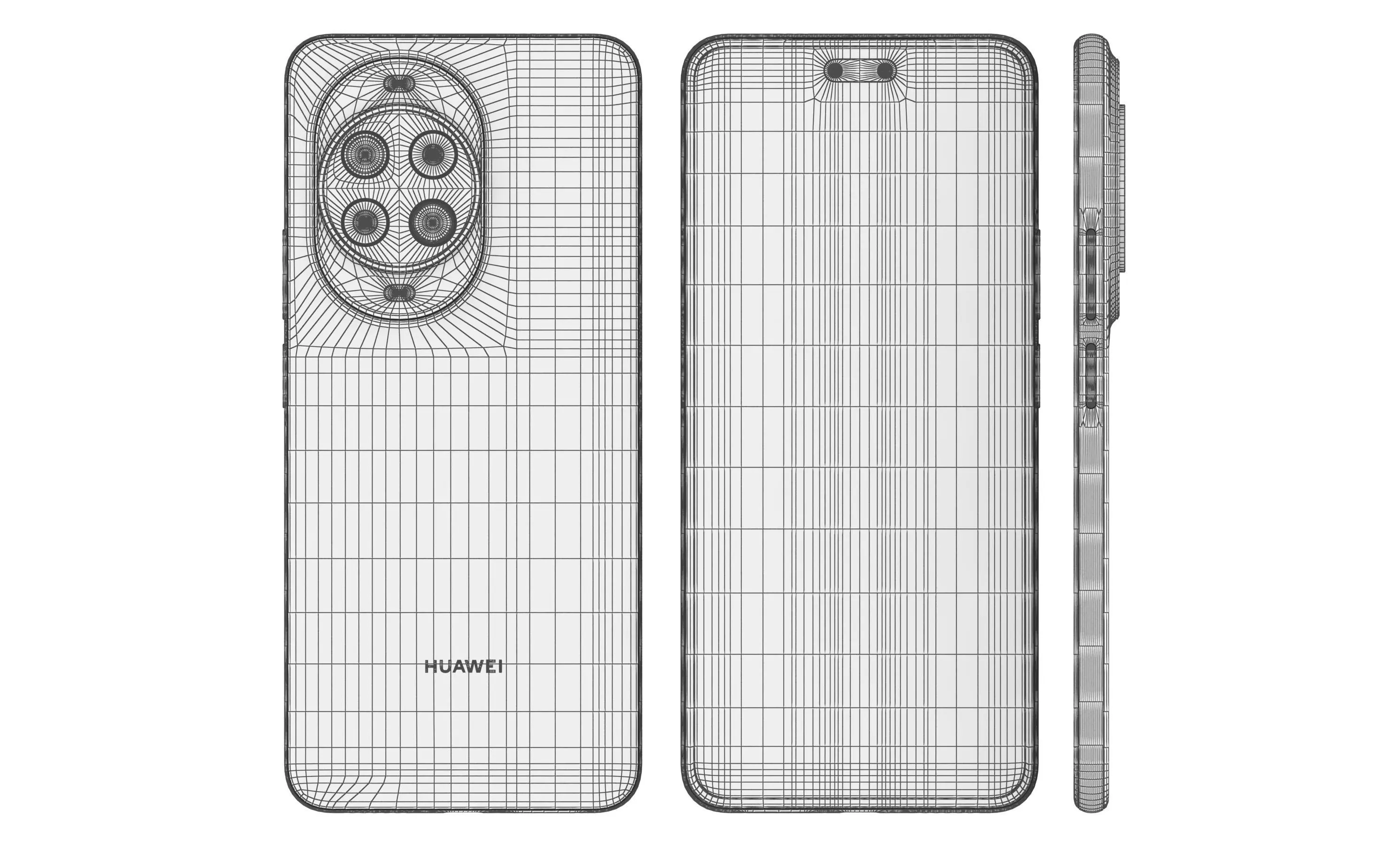 Huawei nova 14 Pro Ice Crystal Blue High Poly 3D model_21