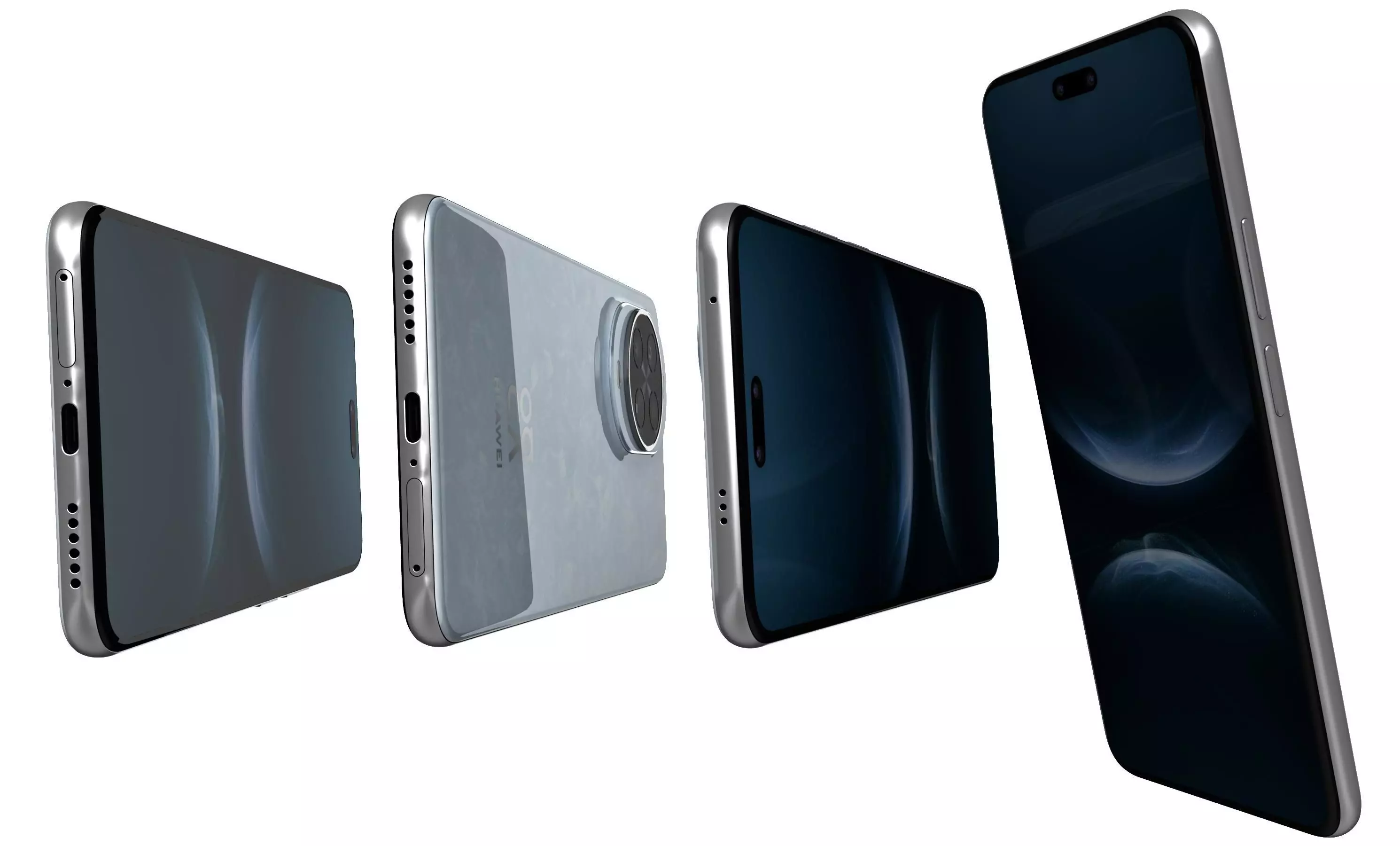 Huawei nova 14 Pro Ice Crystal Blue High Poly 3D model_18