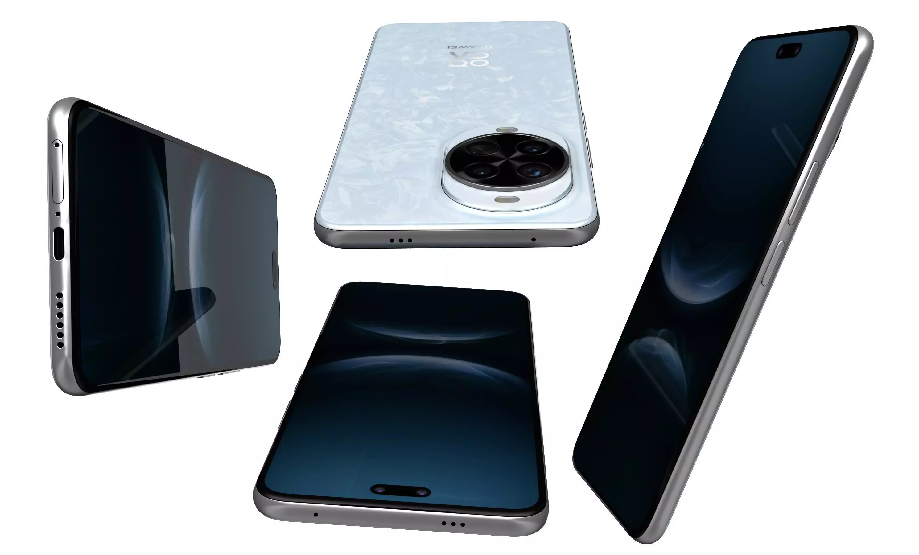 Huawei nova 14 Pro Ice Crystal Blue High Poly 3D model_16