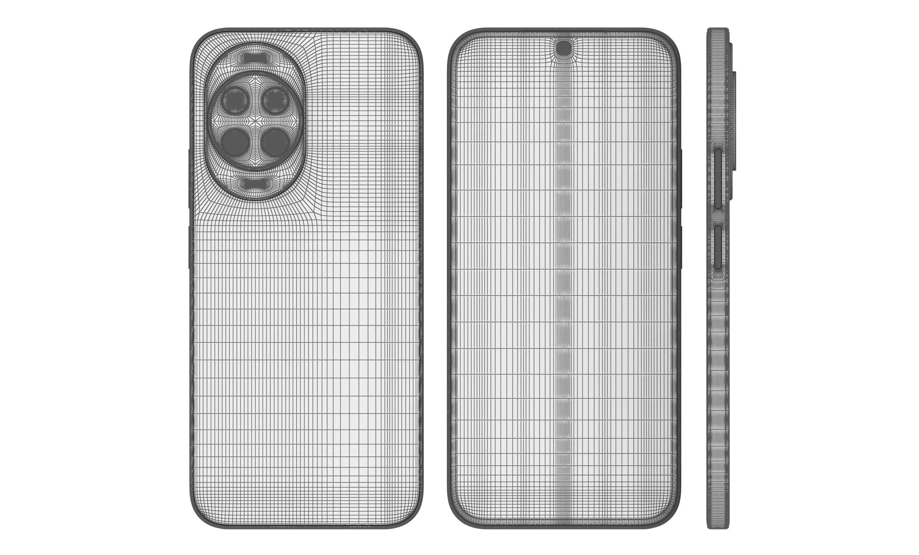 Huawei Nova 14 Feather sand black High Poly 3D model_16