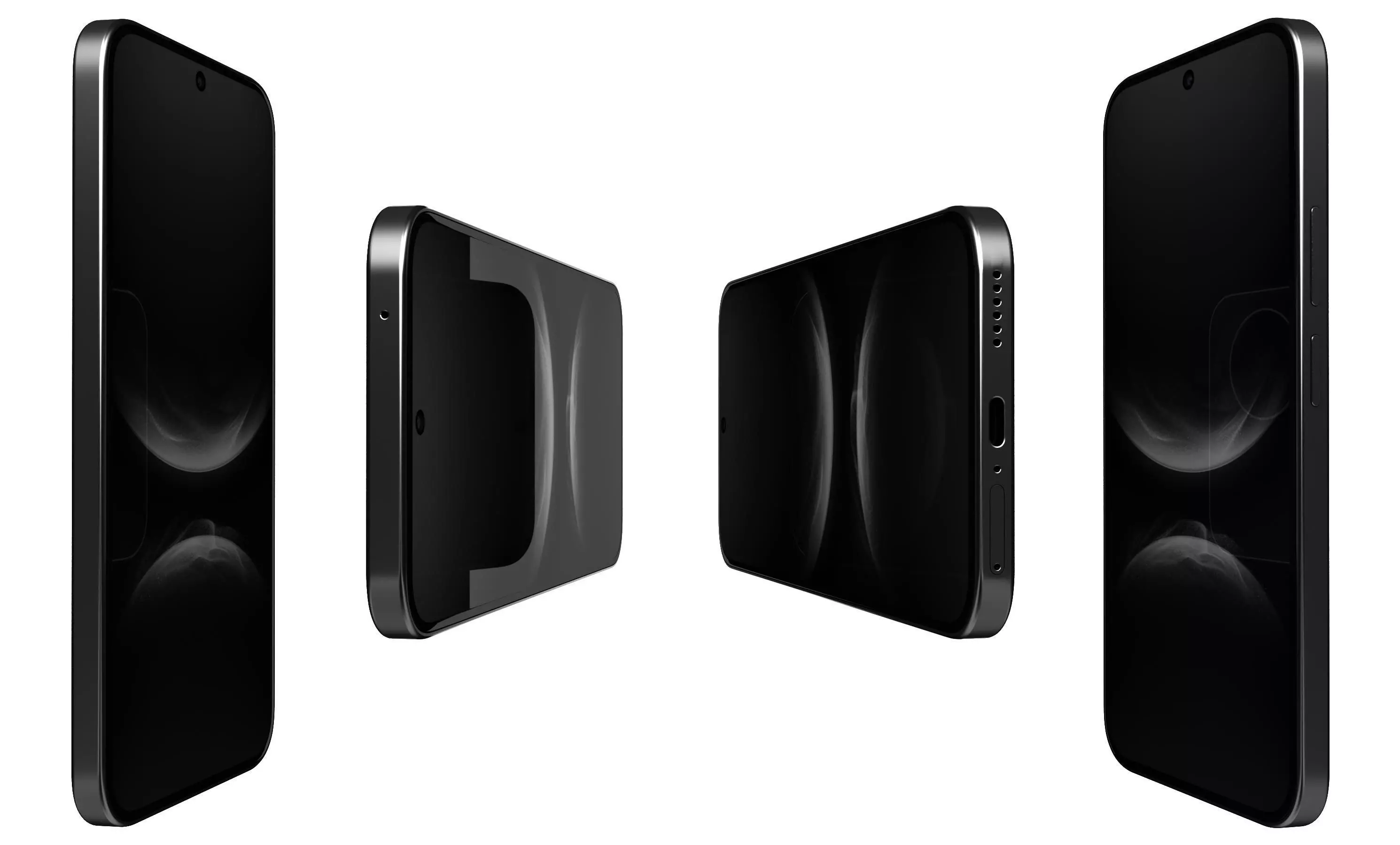 Huawei Nova 14 Feather sand black High Poly 3D model_11