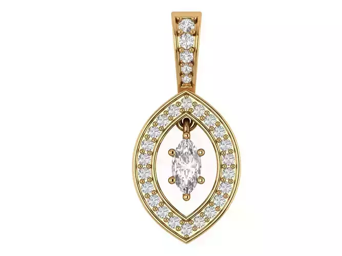 Marquise Diamond Pendant