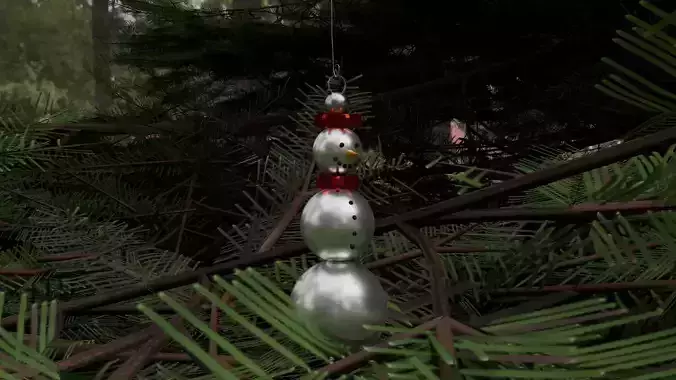 Vintage Snowman Bead Christmas Ornament