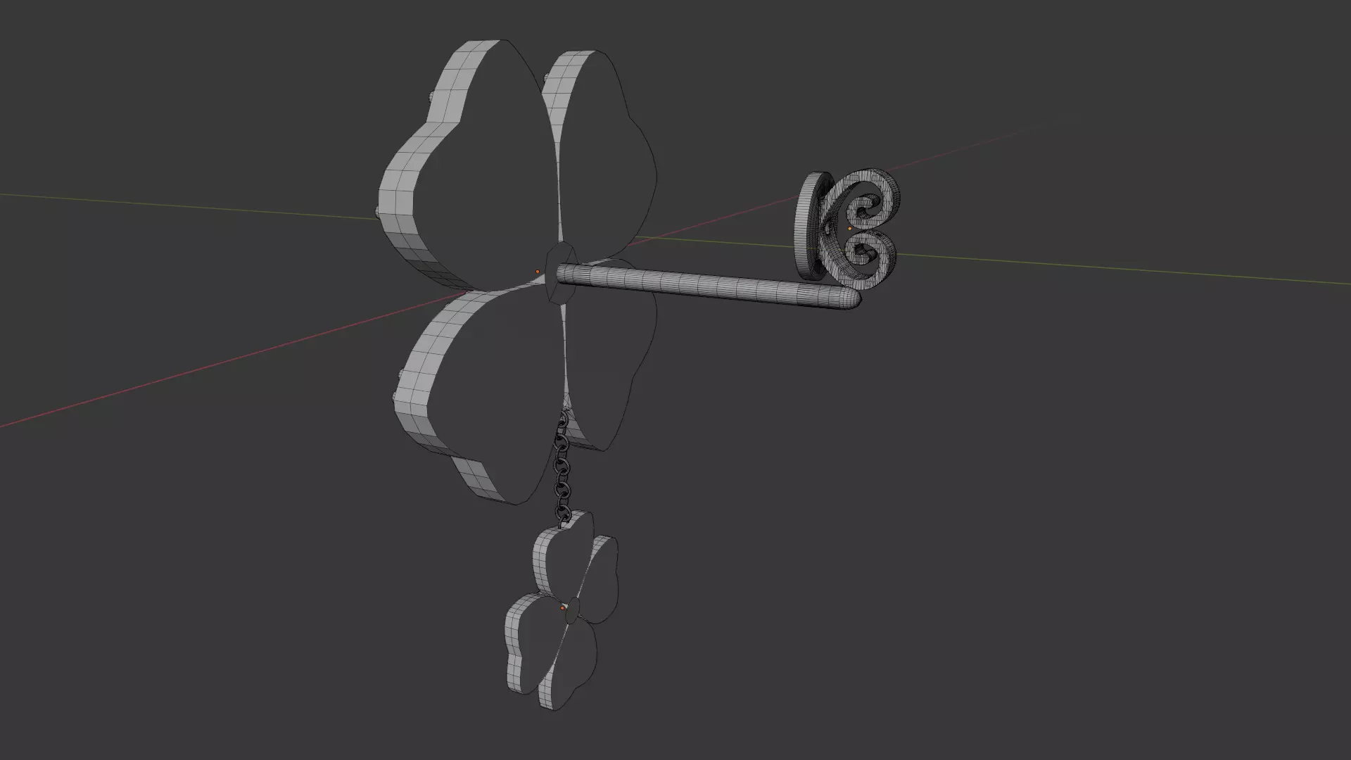 3D Print Ready Earring  And Pendant Set -2  Handmade Gift DIY 3D print model_14