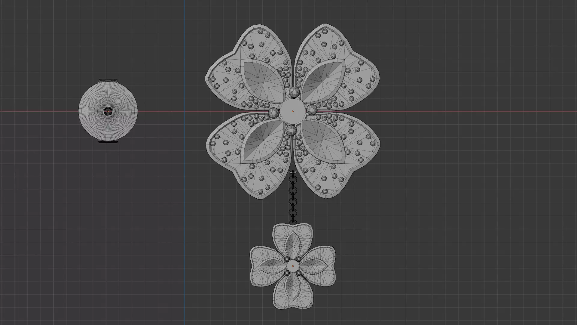 3D Print Ready Earring  And Pendant Set -2  Handmade Gift DIY 3D print model_20