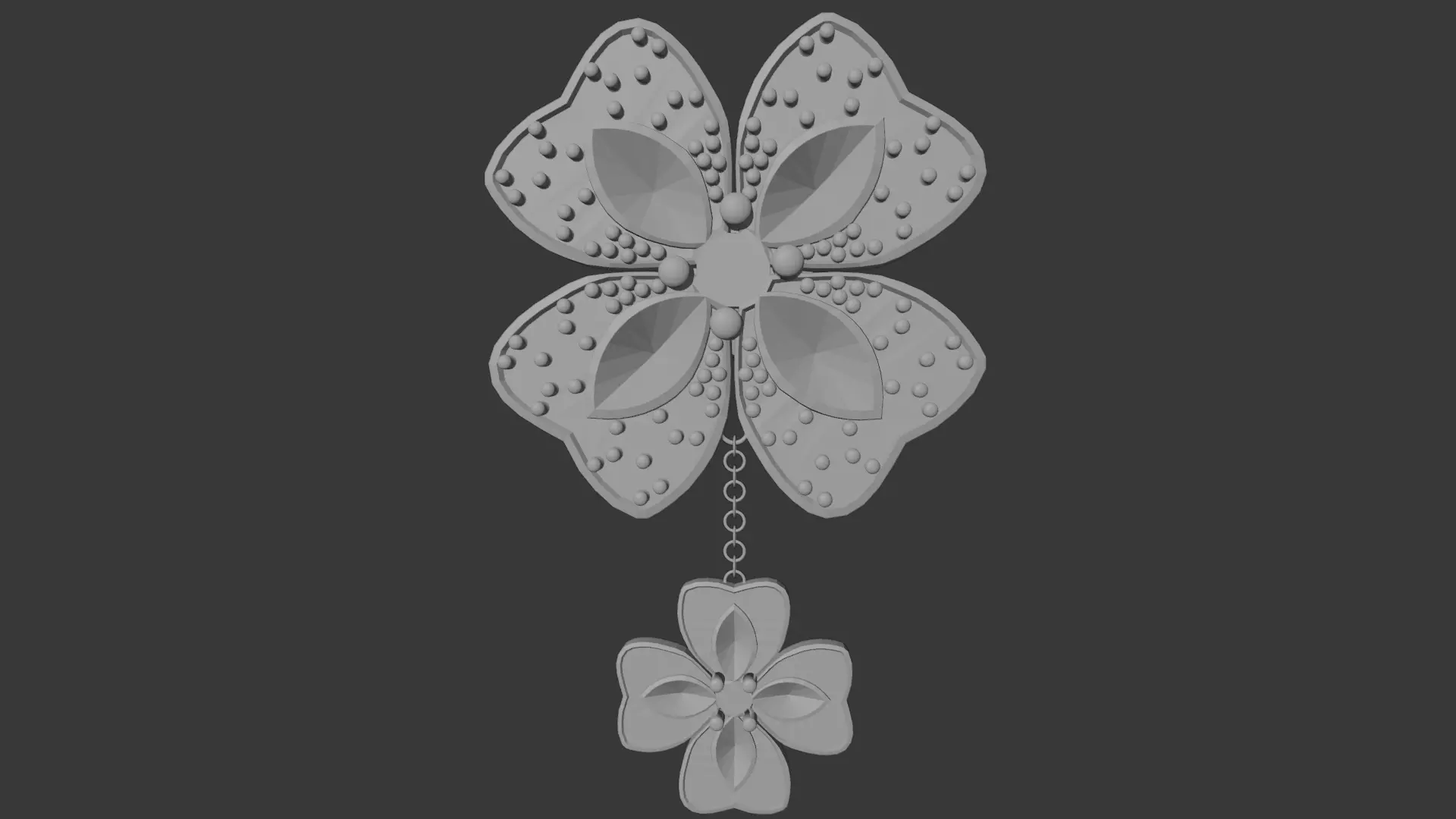 3D Print Ready Earring  And Pendant Set -2  Handmade Gift DIY 3D print model_19